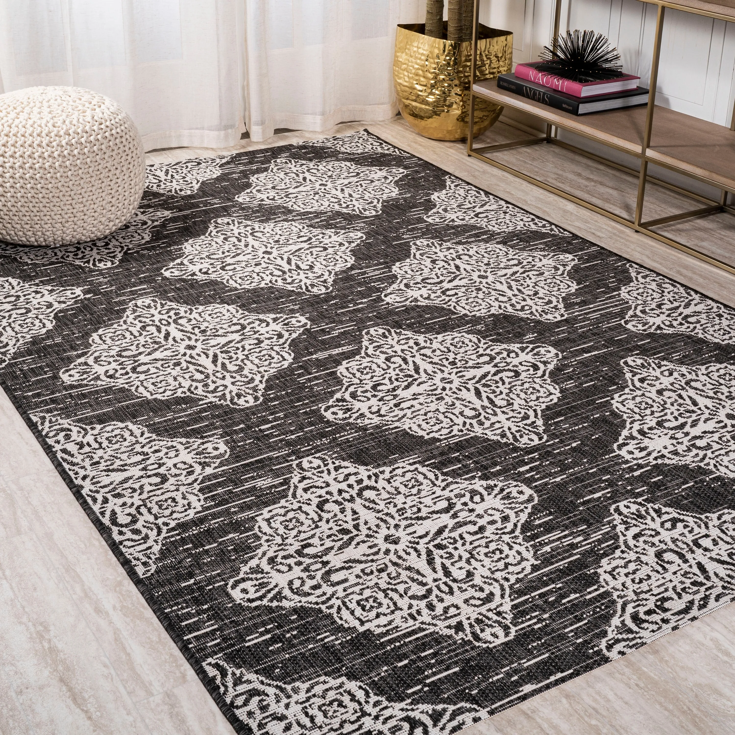 JONATHAN Y Arabesque Ornate Medallions Indoor/Outdoor Area Rug