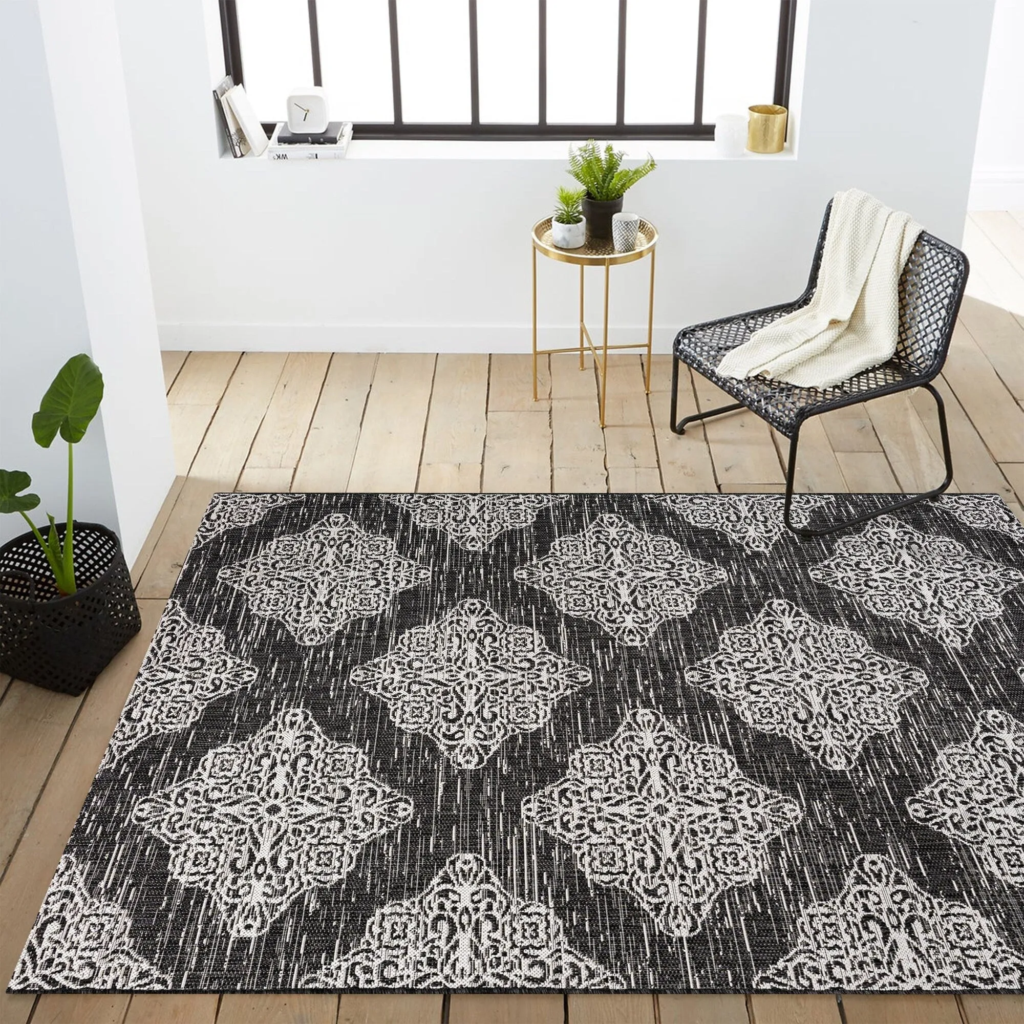 JONATHAN Y Arabesque Ornate Medallions Indoor/Outdoor Area Rug