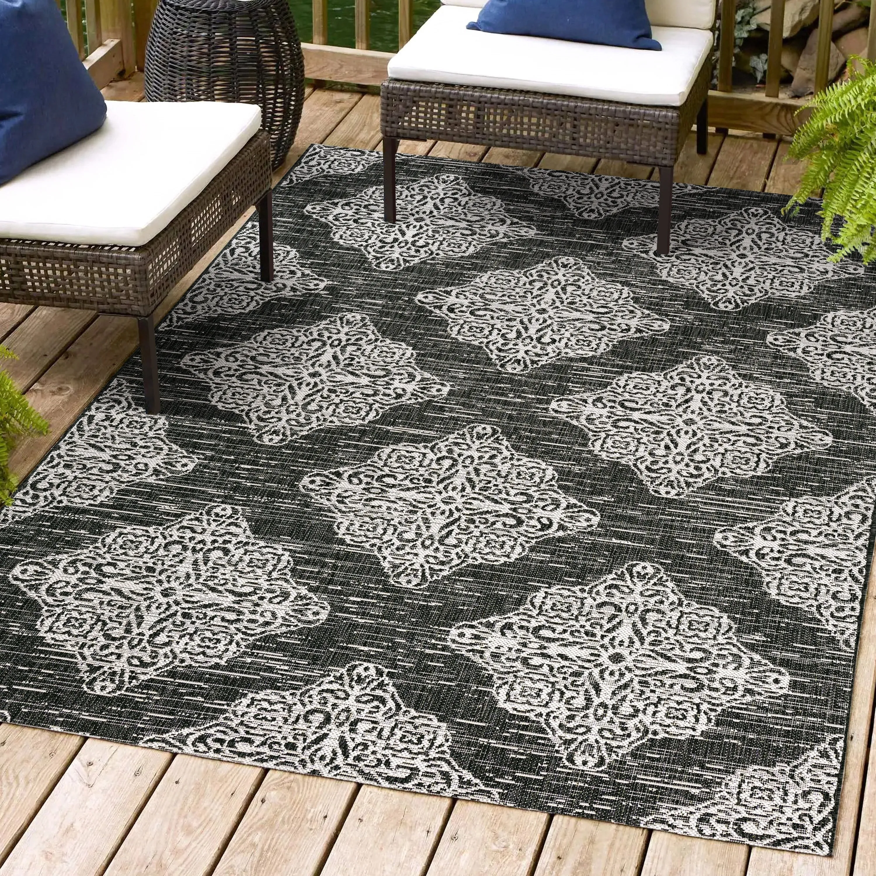 JONATHAN Y Arabesque Ornate Medallions Indoor/Outdoor Area Rug
