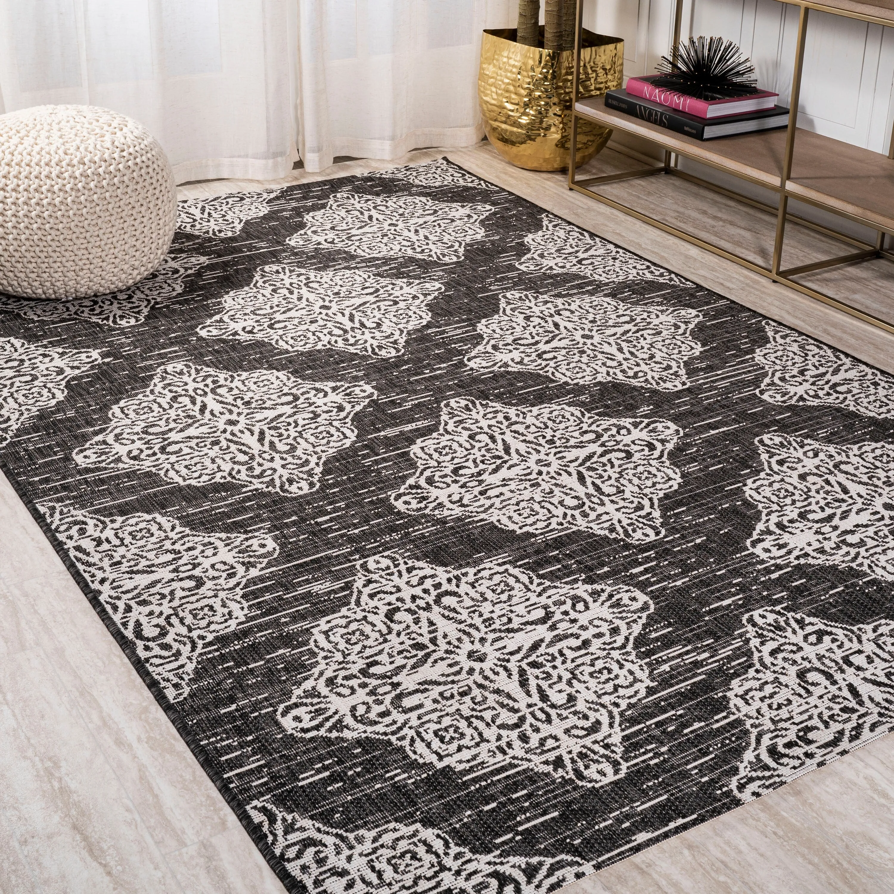 JONATHAN Y Arabesque Ornate Medallions Indoor/Outdoor Area Rug