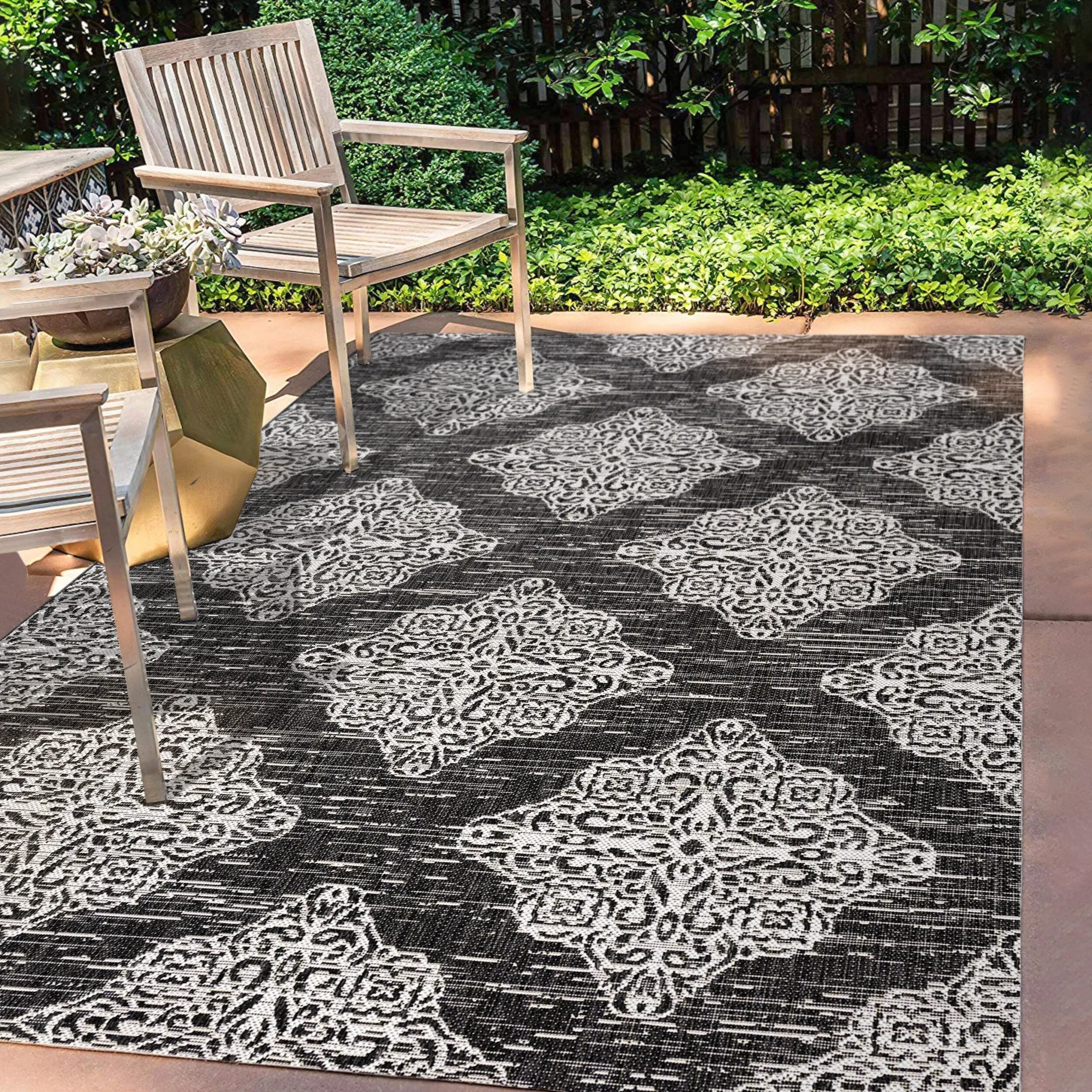 JONATHAN Y Arabesque Ornate Medallions Indoor/Outdoor Area Rug