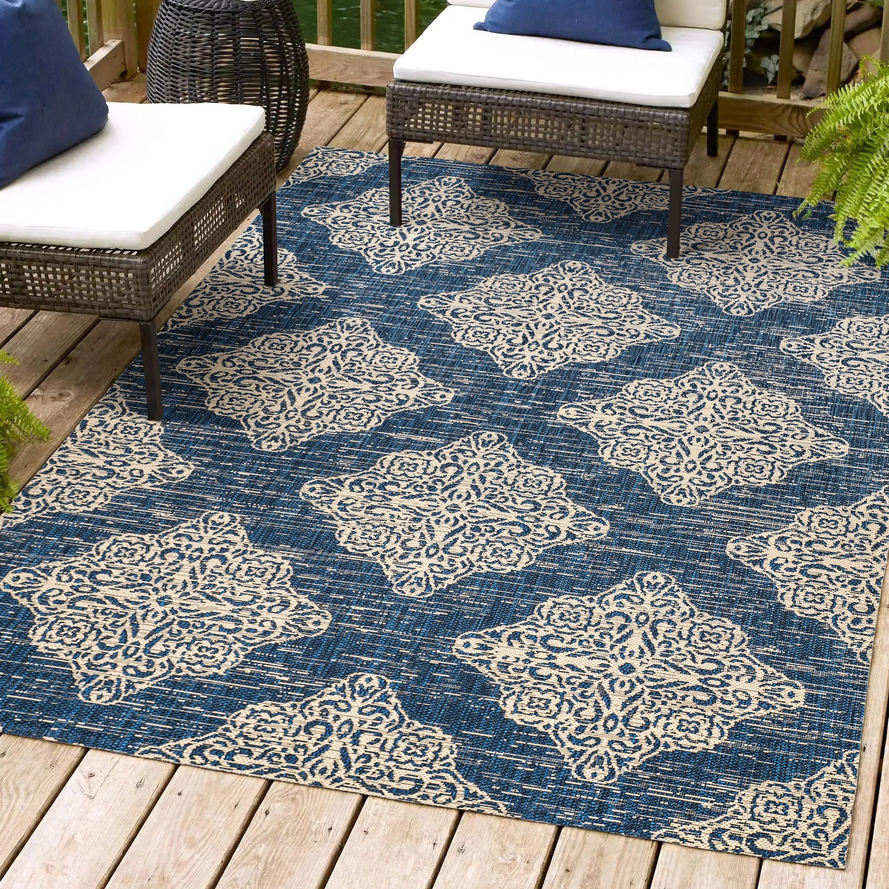 JONATHAN Y Arabesque Ornate Medallions Indoor/Outdoor Area Rug
