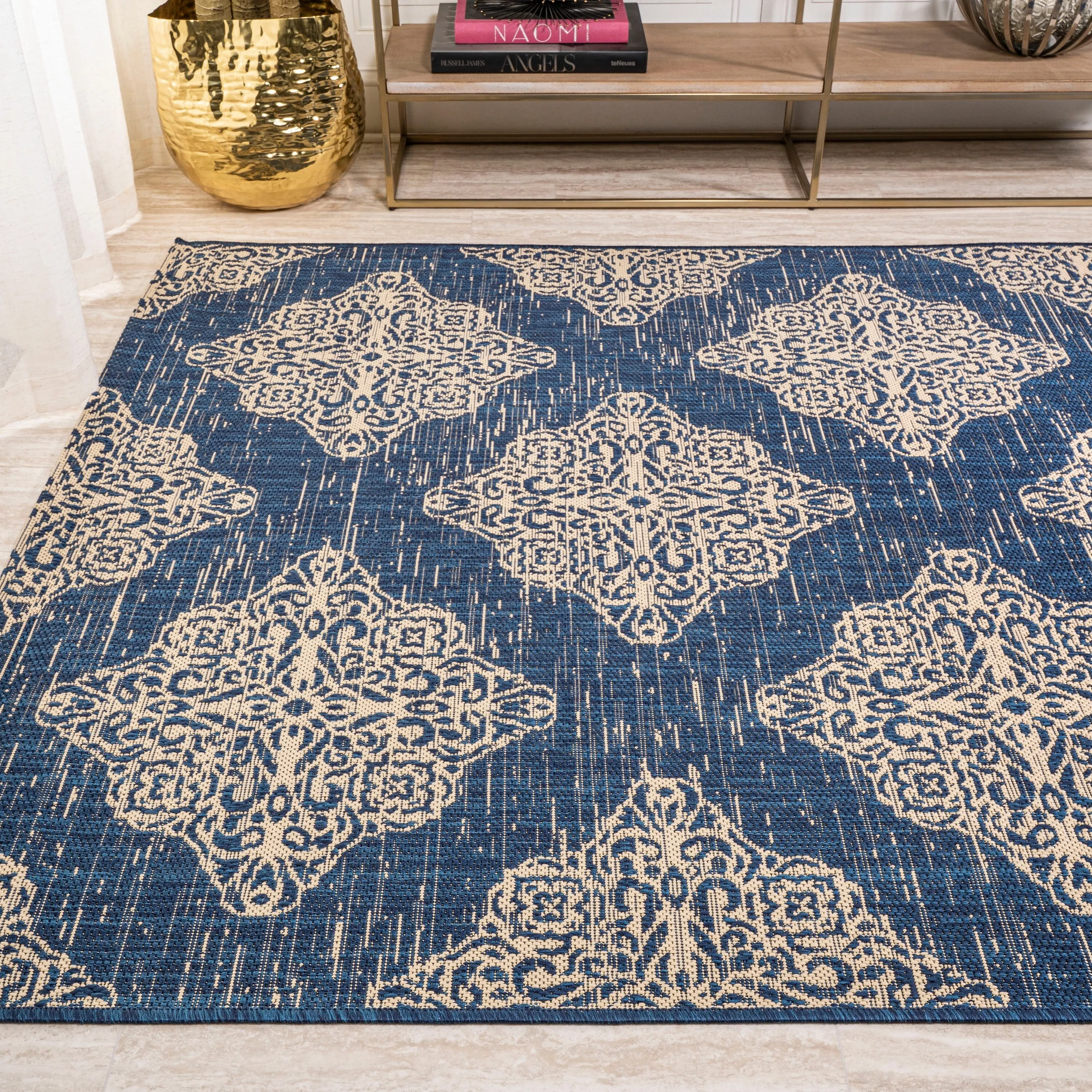 JONATHAN Y Arabesque Ornate Medallions Indoor/Outdoor Area Rug