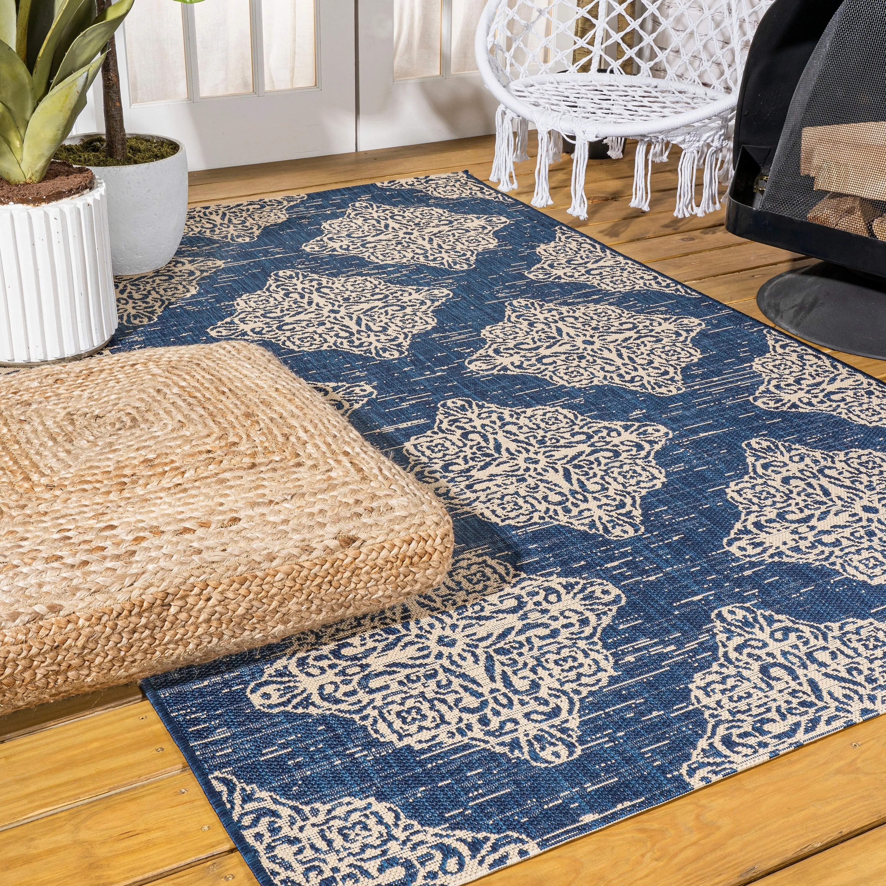 JONATHAN Y Arabesque Ornate Medallions Indoor/Outdoor Area Rug