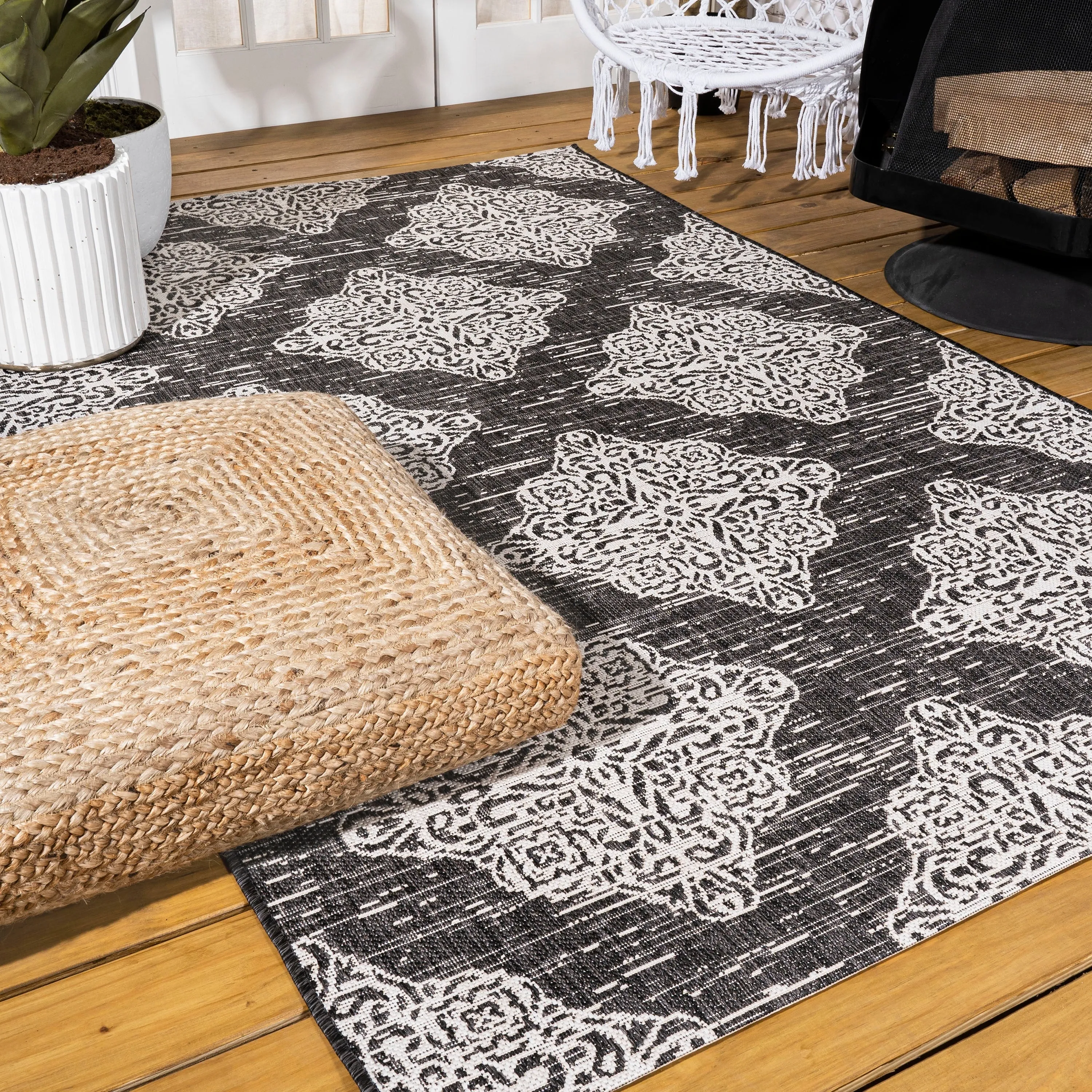 JONATHAN Y Arabesque Ornate Medallions Indoor/Outdoor Area Rug