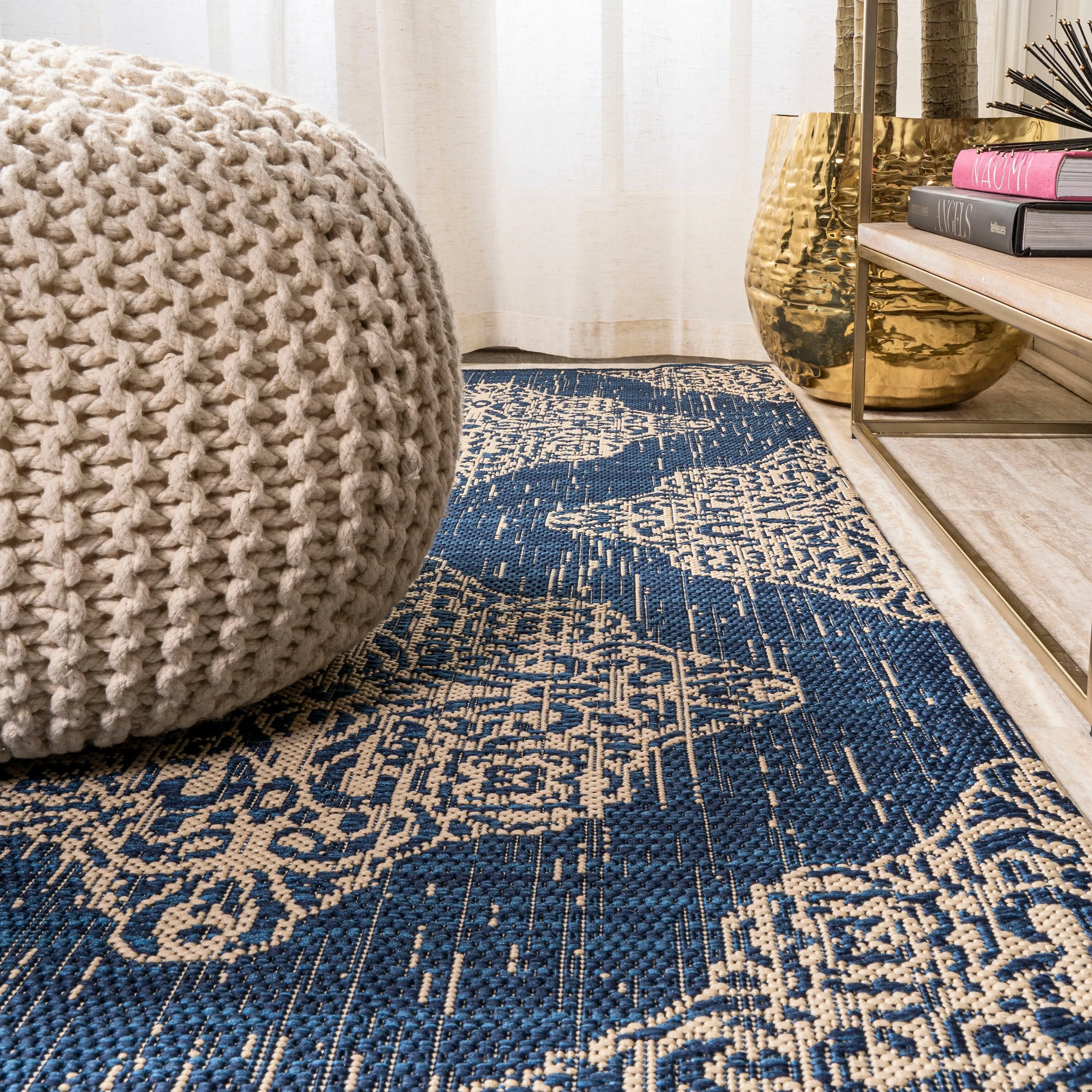 JONATHAN Y Arabesque Ornate Medallions Indoor/Outdoor Area Rug