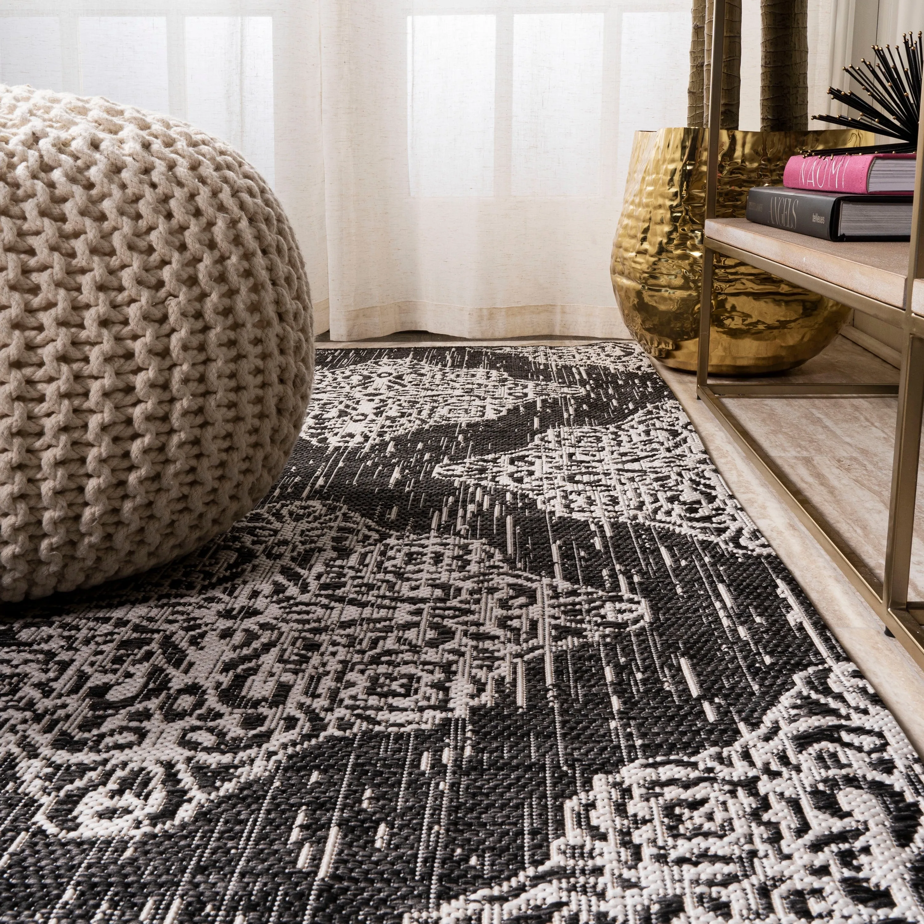 JONATHAN Y Arabesque Ornate Medallions Indoor/Outdoor Area Rug