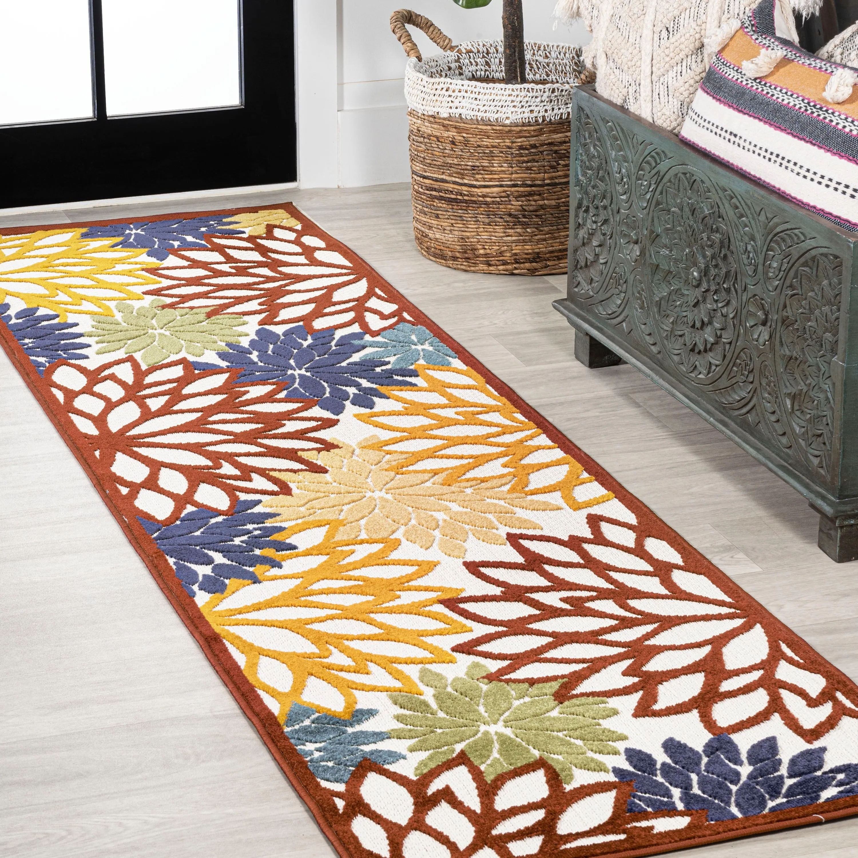 JONATHAN Y Atrani Floral Indoor/Outdoor Area Rug