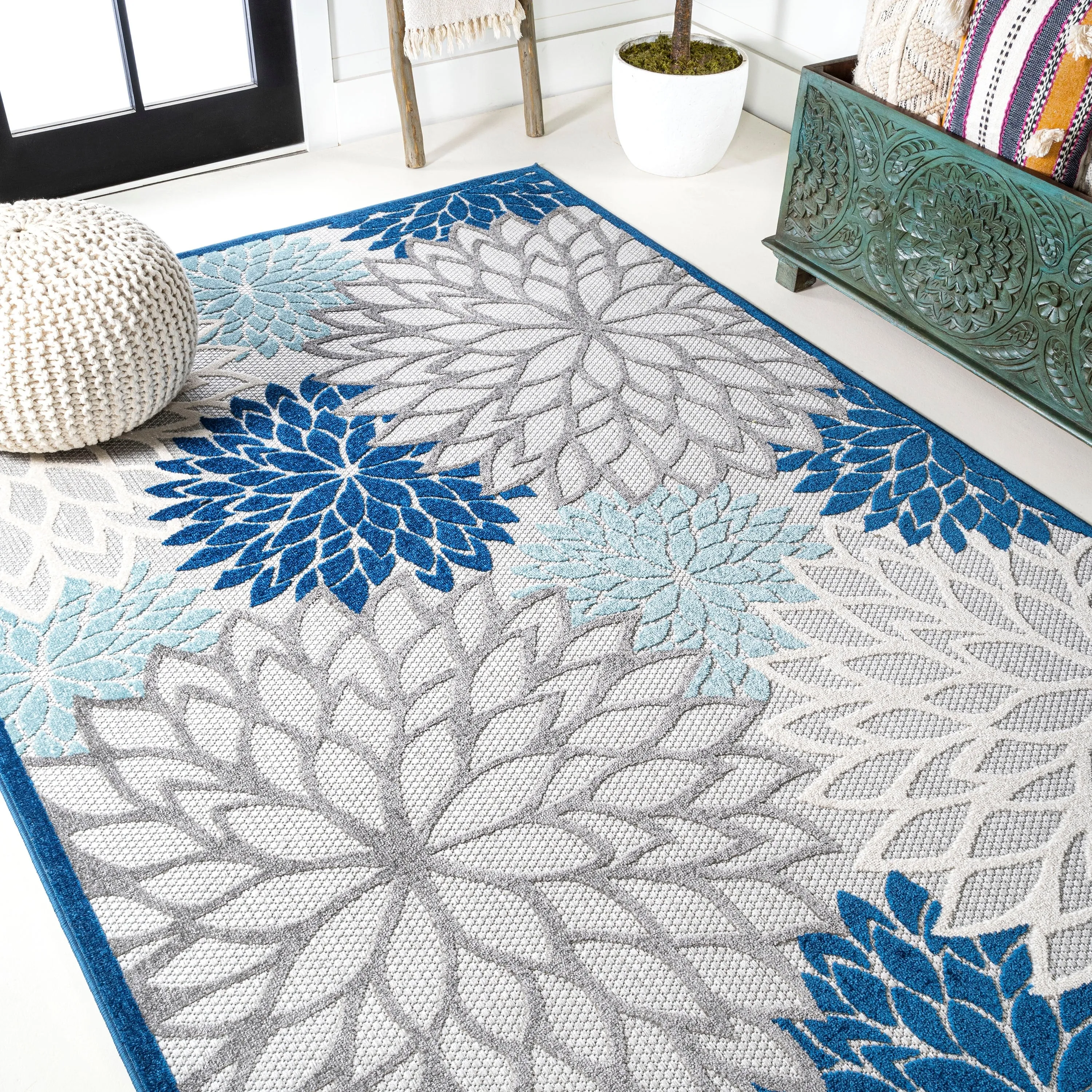 JONATHAN Y Atrani Floral Indoor/Outdoor Area Rug