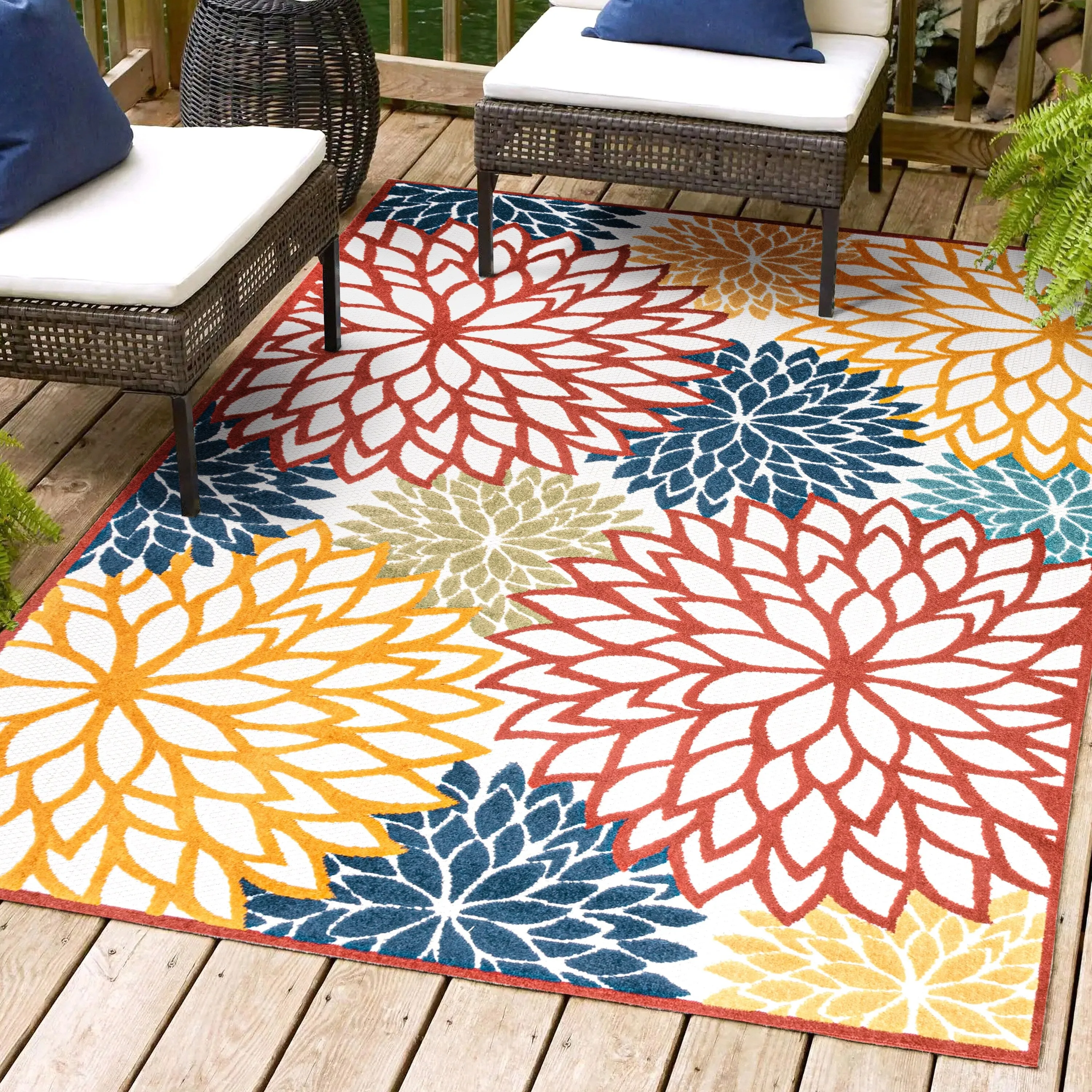 JONATHAN Y Atrani Floral Indoor/Outdoor Area Rug