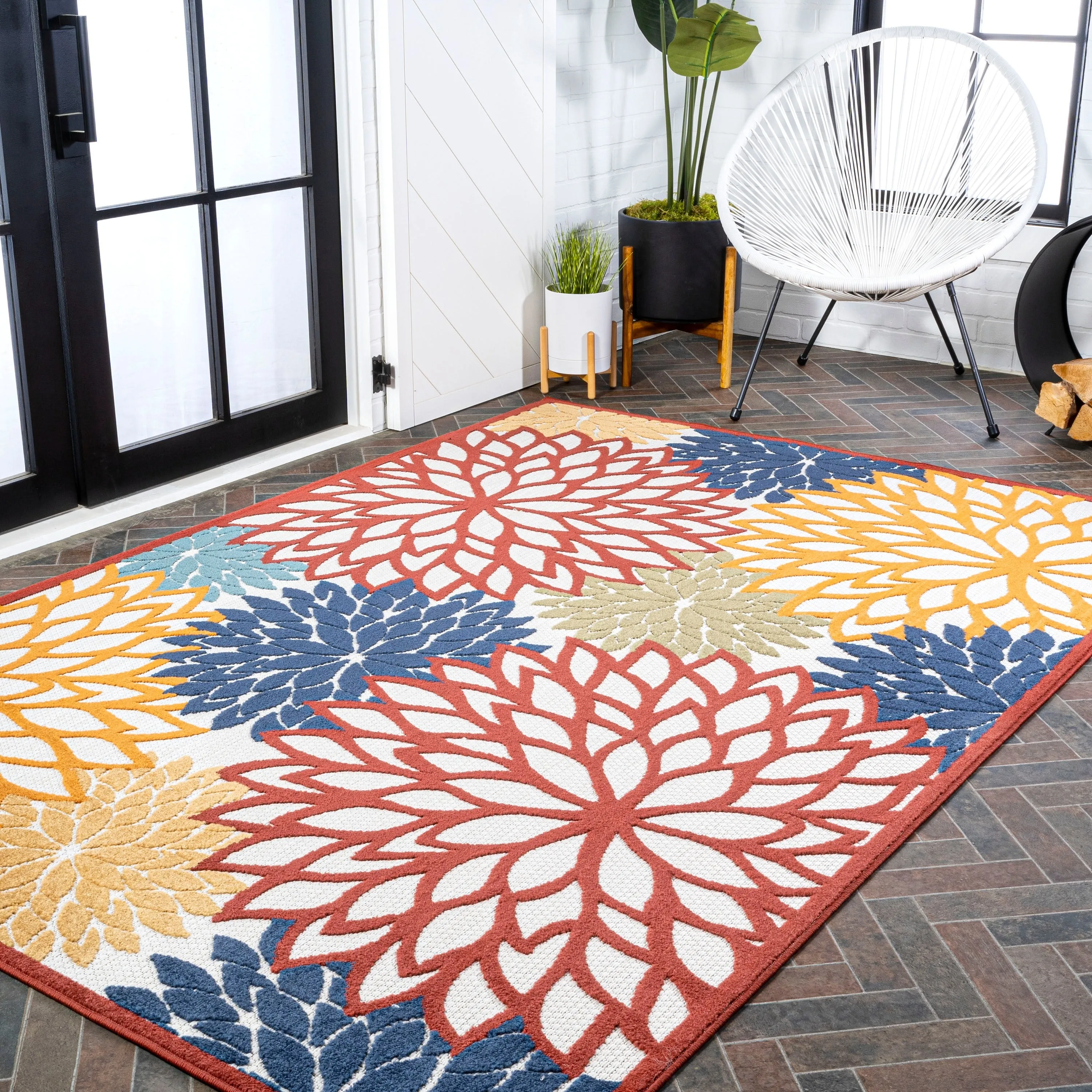 JONATHAN Y Atrani Floral Indoor/Outdoor Area Rug