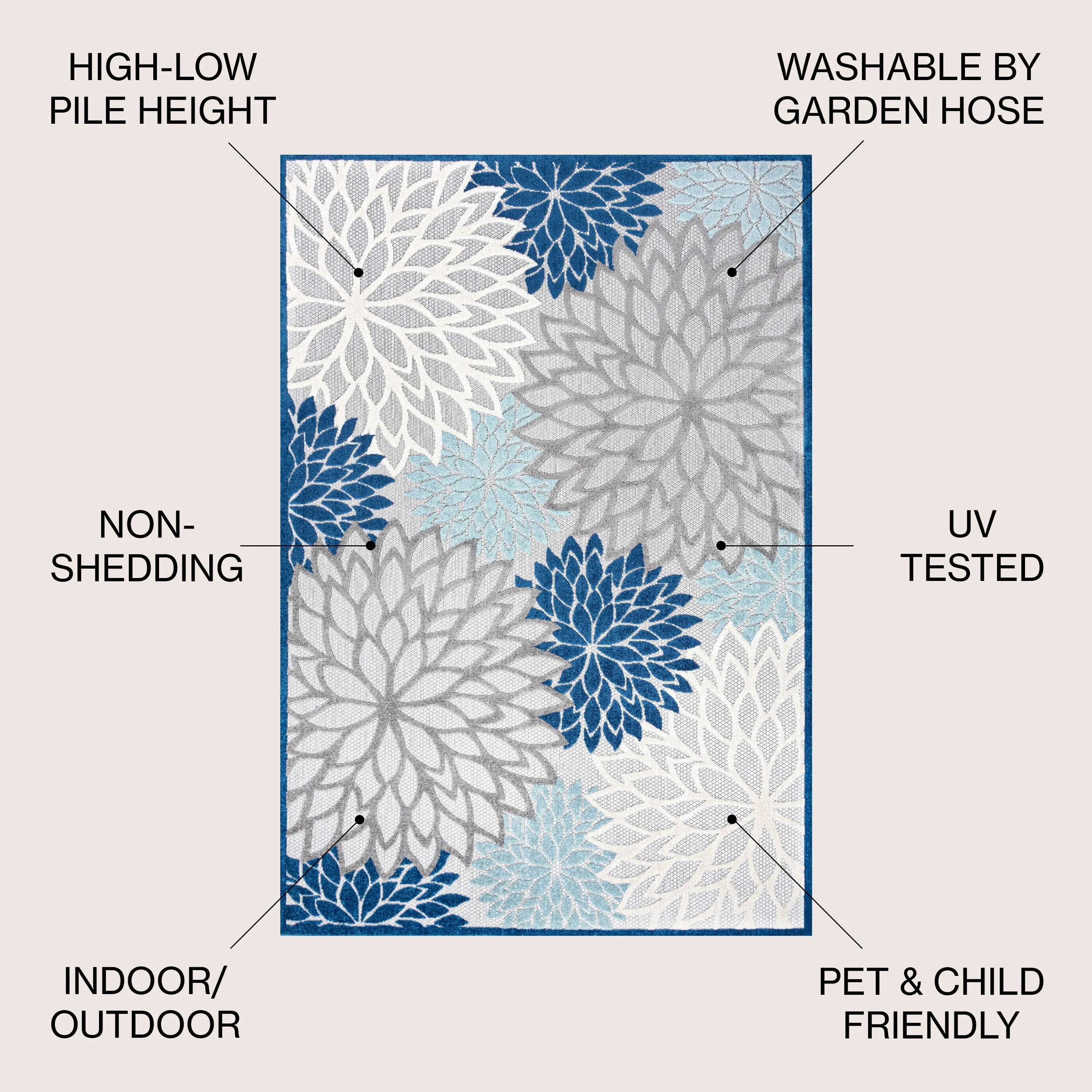 JONATHAN Y Atrani Floral Indoor/Outdoor Area Rug