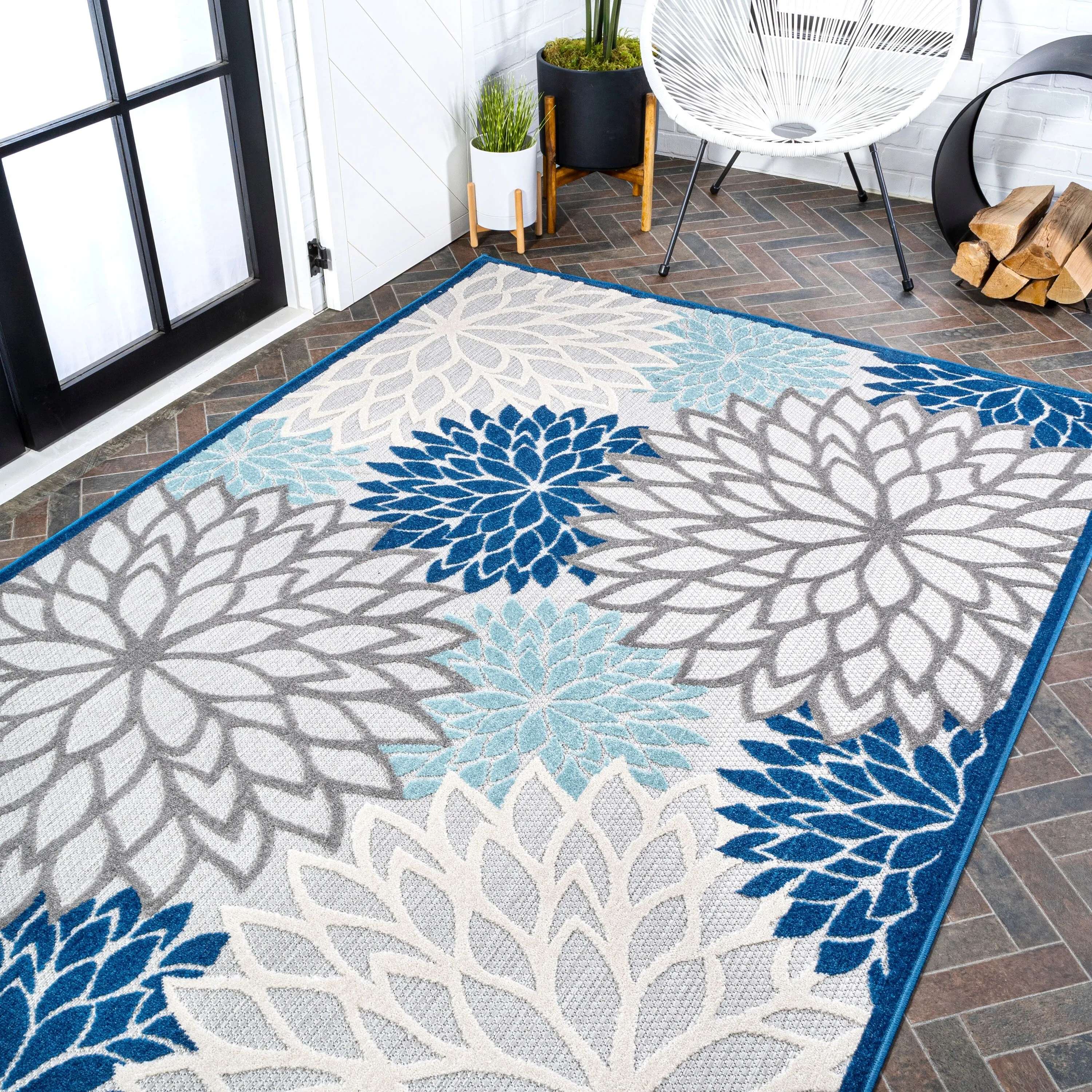 JONATHAN Y Atrani Floral Indoor/Outdoor Area Rug