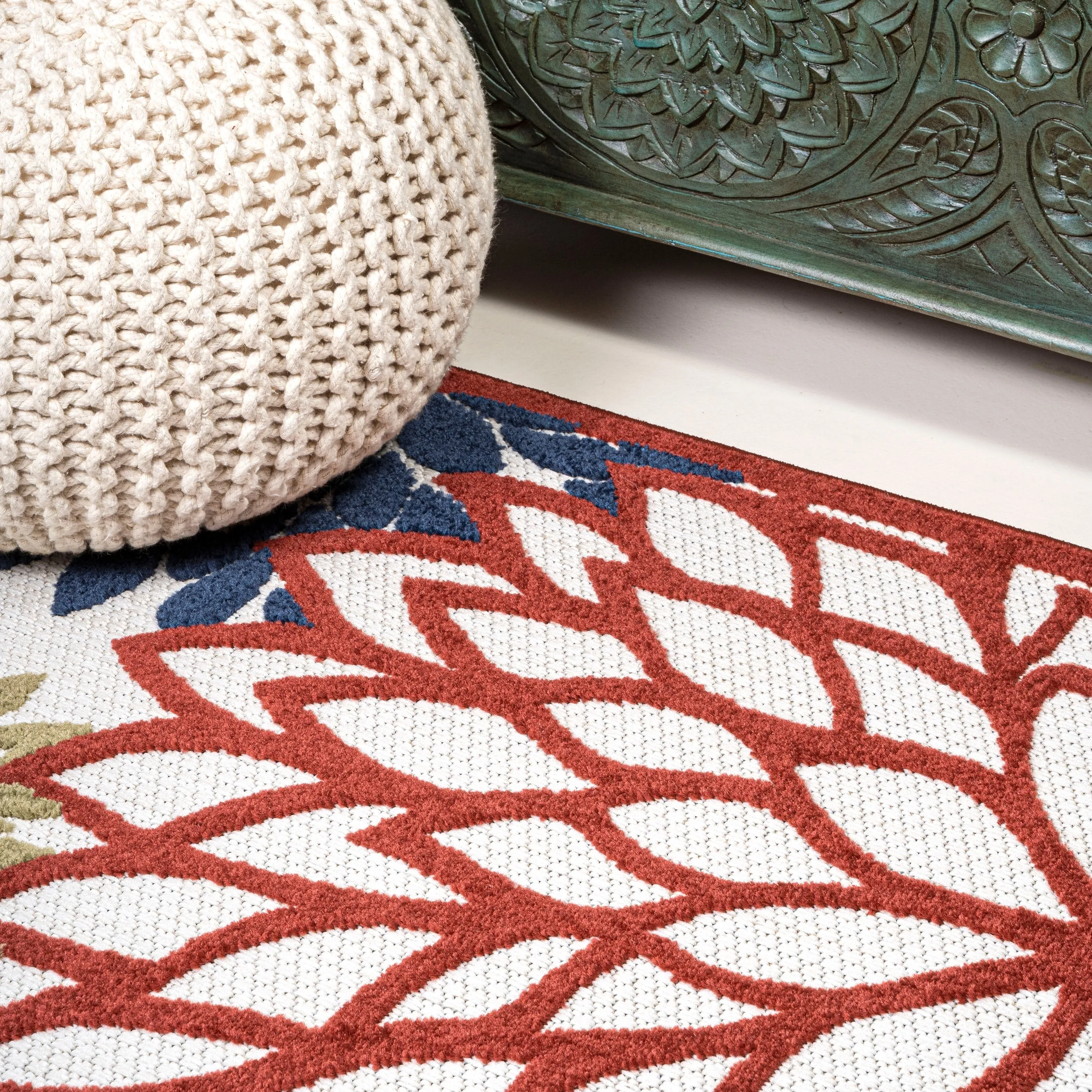 JONATHAN Y Atrani Floral Indoor/Outdoor Area Rug