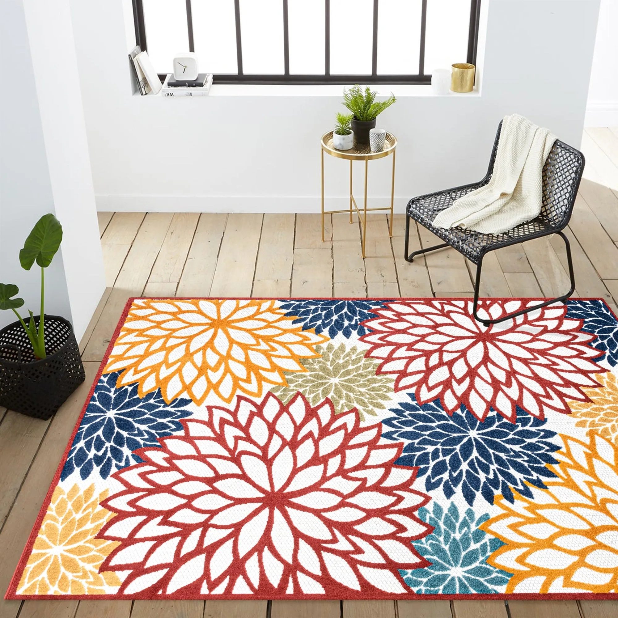 JONATHAN Y Atrani Floral Indoor/Outdoor Area Rug