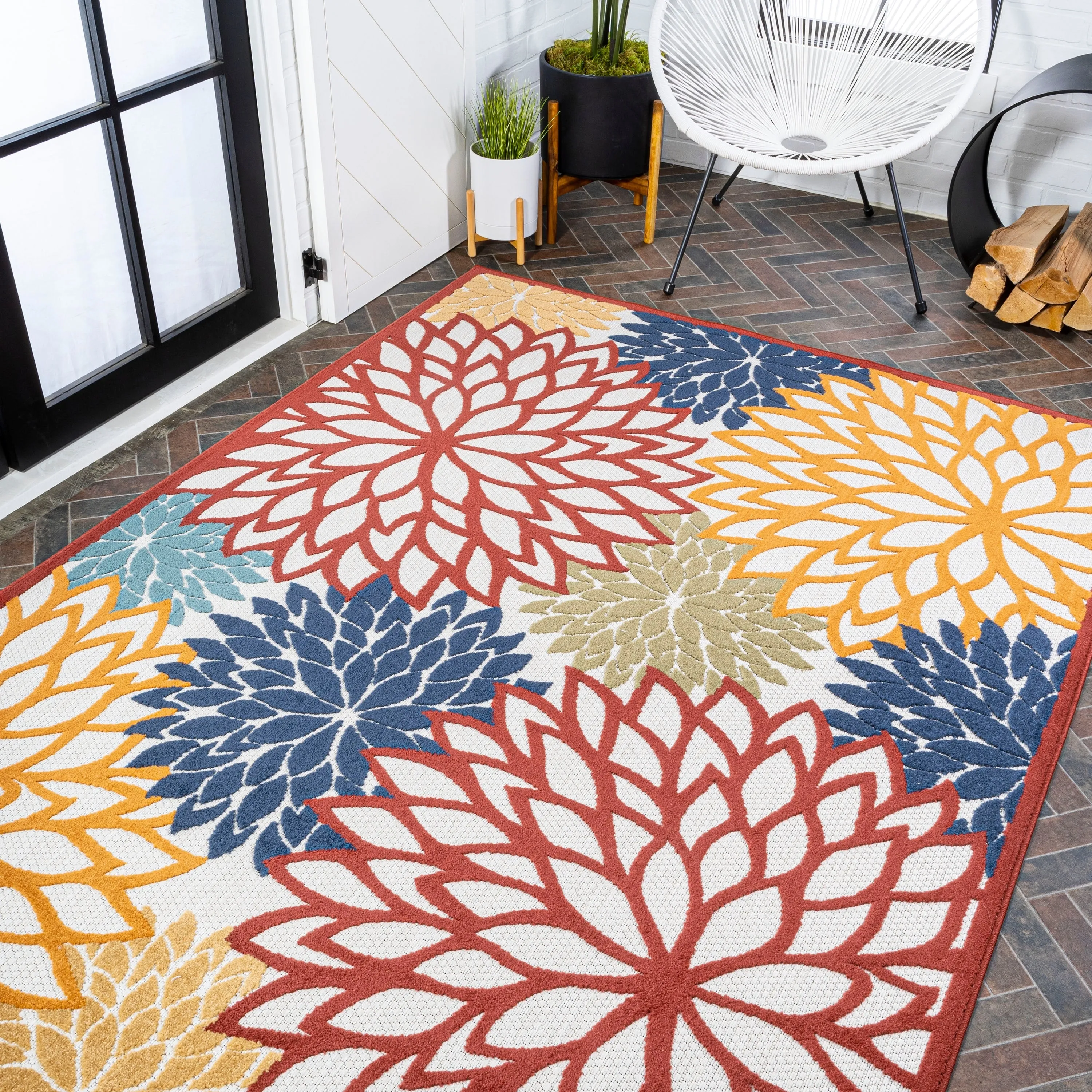 JONATHAN Y Atrani Floral Indoor/Outdoor Area Rug