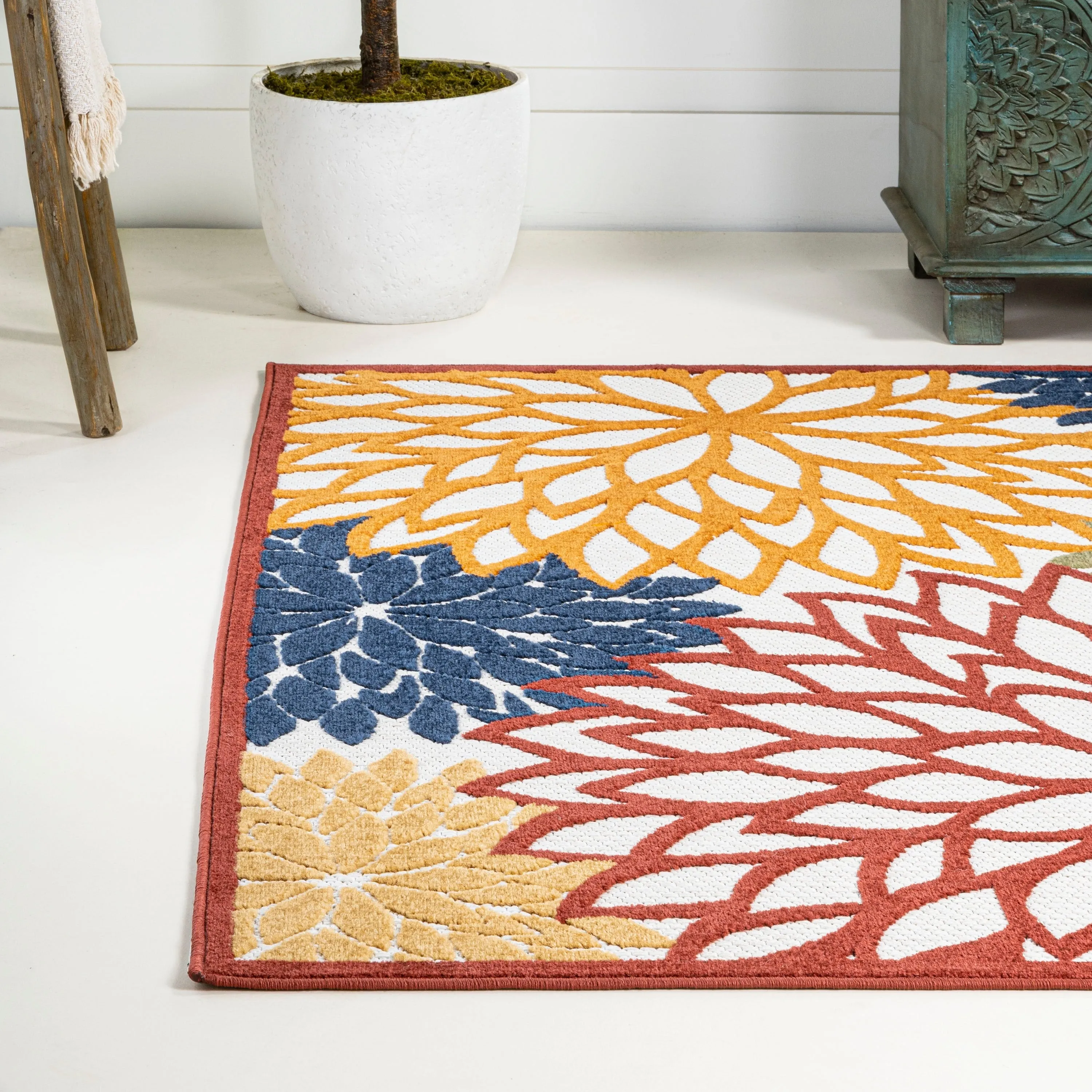 JONATHAN Y Atrani Floral Indoor/Outdoor Area Rug