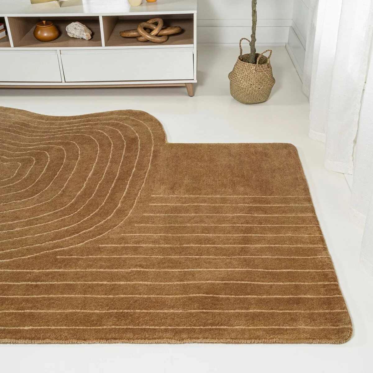JONATHAN Y Bean Bohemian Abstract Striped Handwoven Wool Area Rug