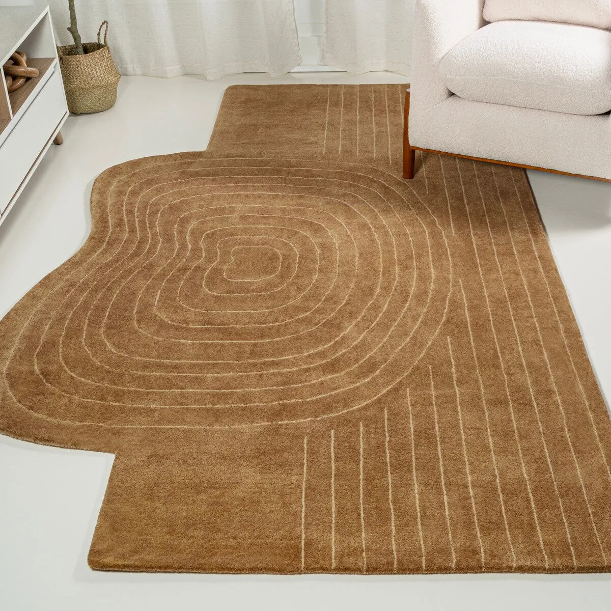 JONATHAN Y Bean Bohemian Abstract Striped Handwoven Wool Area Rug