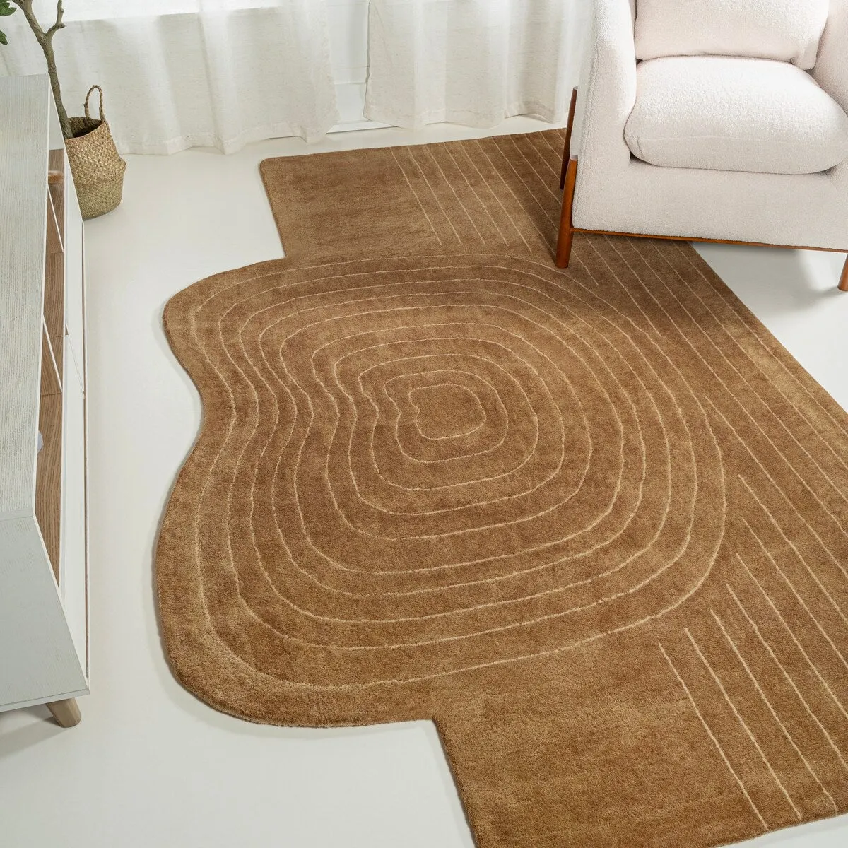 JONATHAN Y Bean Bohemian Abstract Striped Handwoven Wool Area Rug