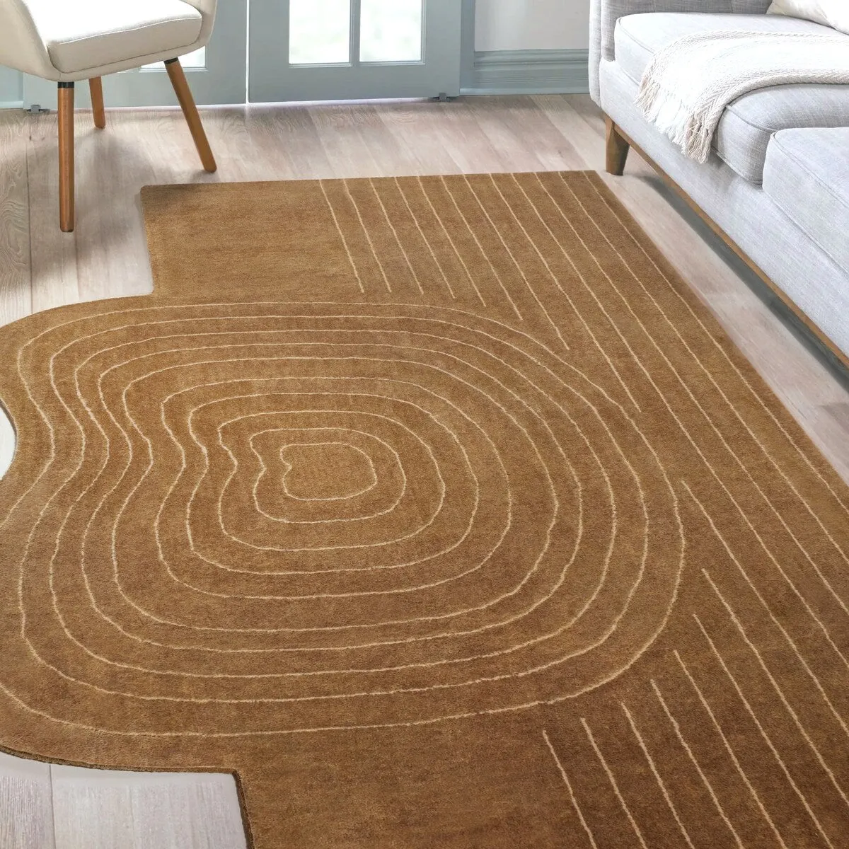 JONATHAN Y Bean Bohemian Abstract Striped Handwoven Wool Area Rug