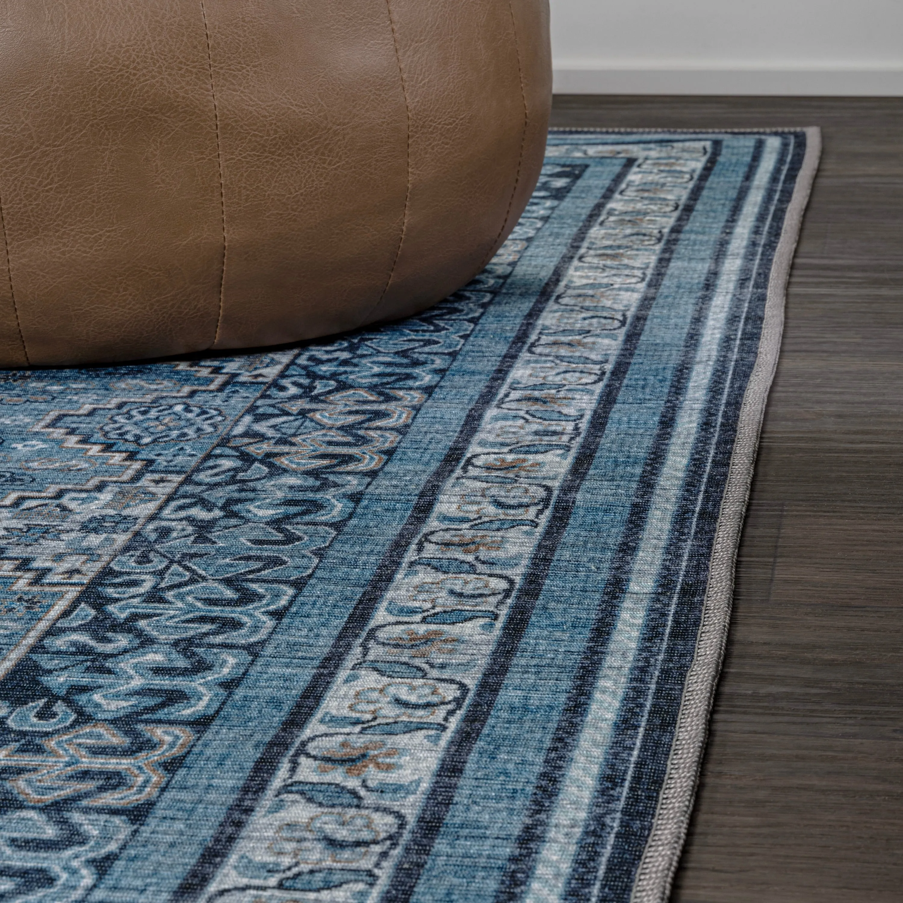JONATHAN Y Didim Geometric Medallions Machine Washable Area Rug