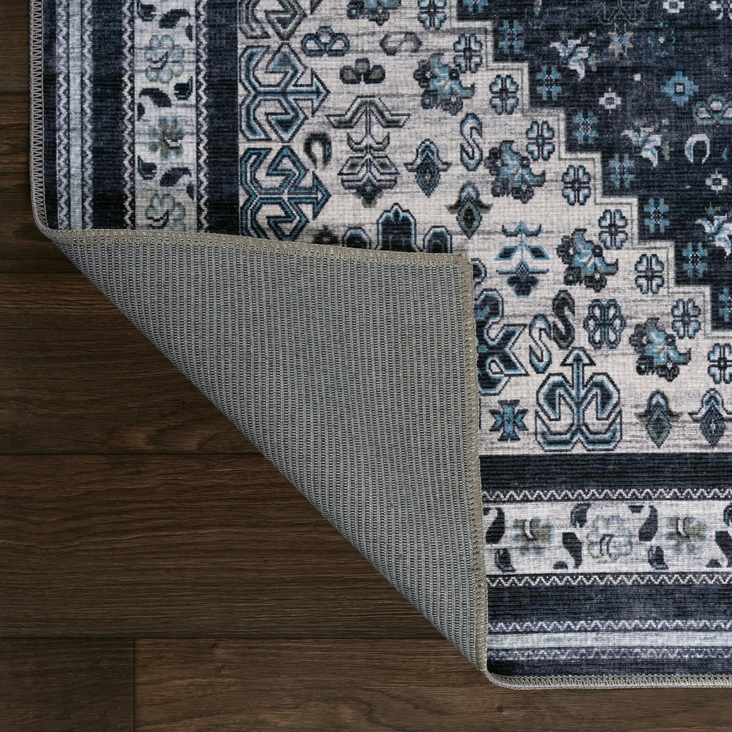 JONATHAN Y Didim Geometric Medallions Machine Washable Area Rug