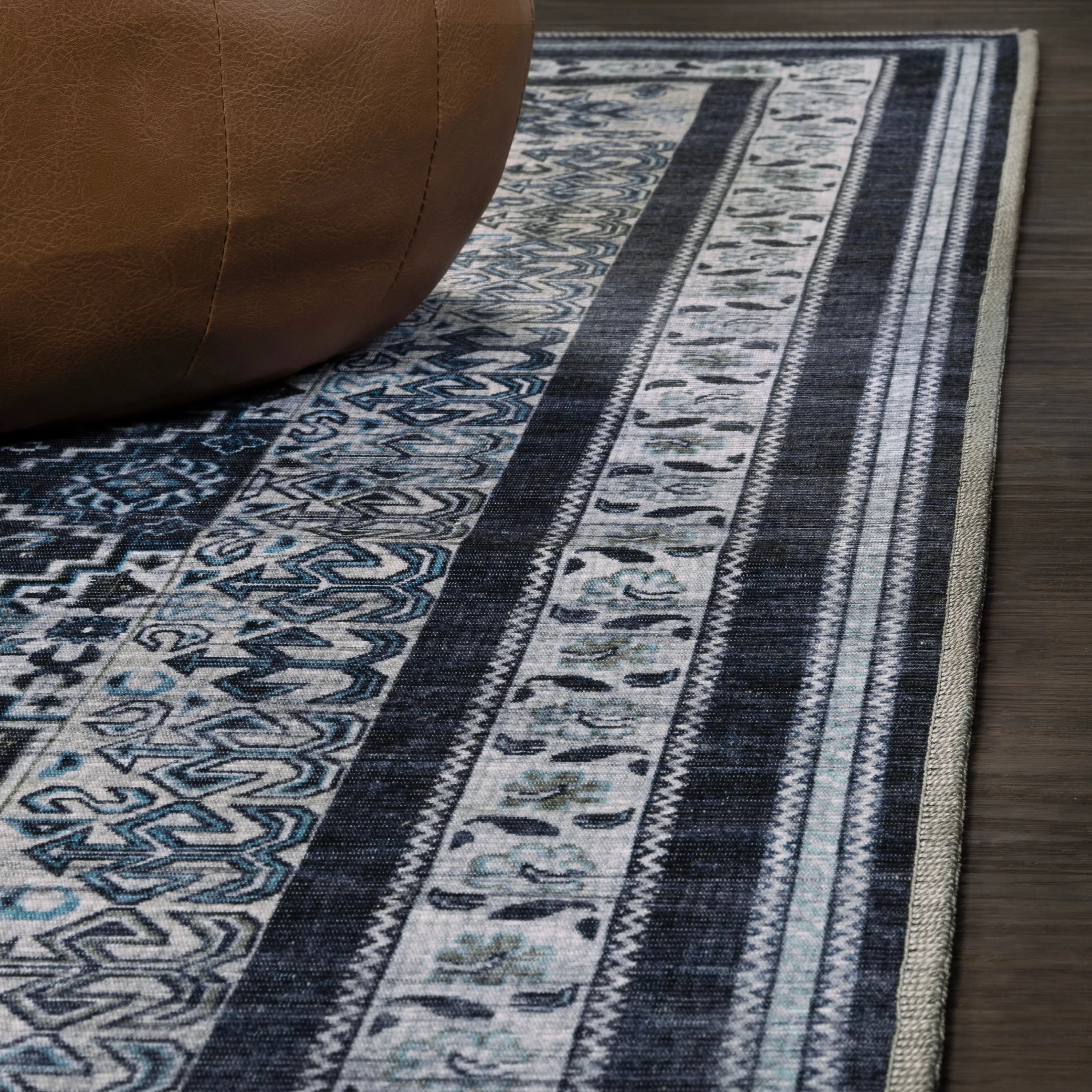 JONATHAN Y Didim Geometric Medallions Machine Washable Area Rug