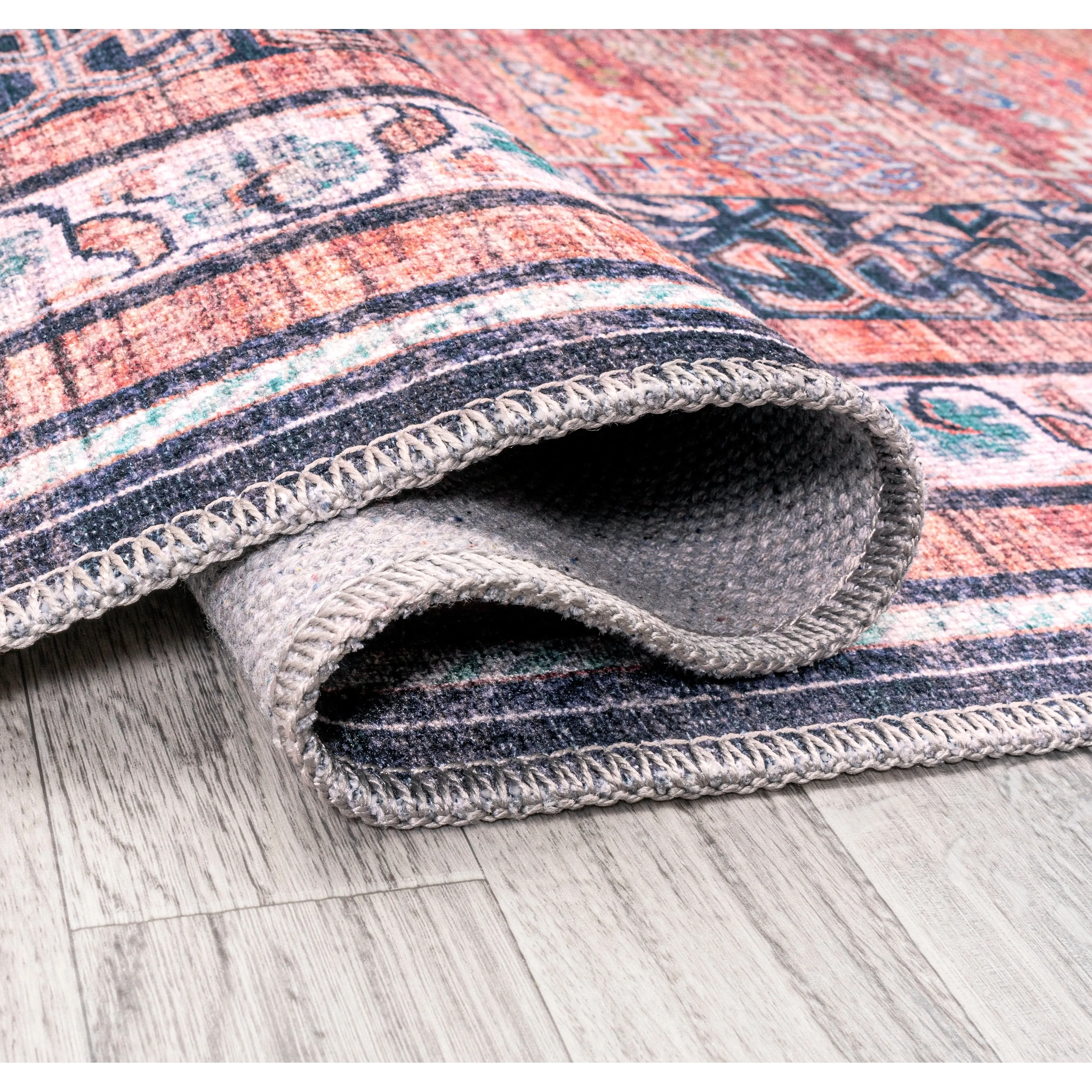 JONATHAN Y Didim Geometric Medallions Machine Washable Area Rug