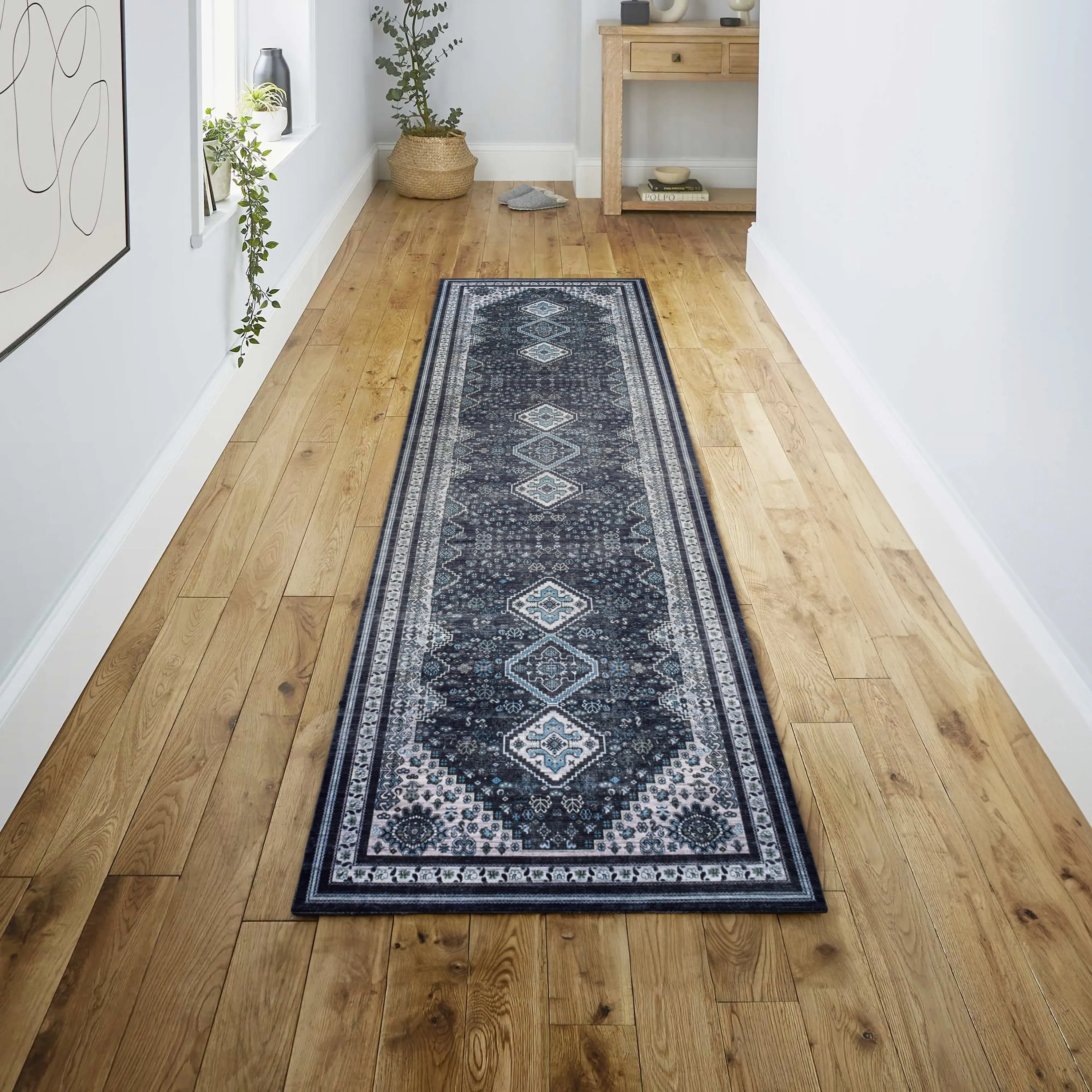 JONATHAN Y Didim Geometric Medallions Machine Washable Area Rug