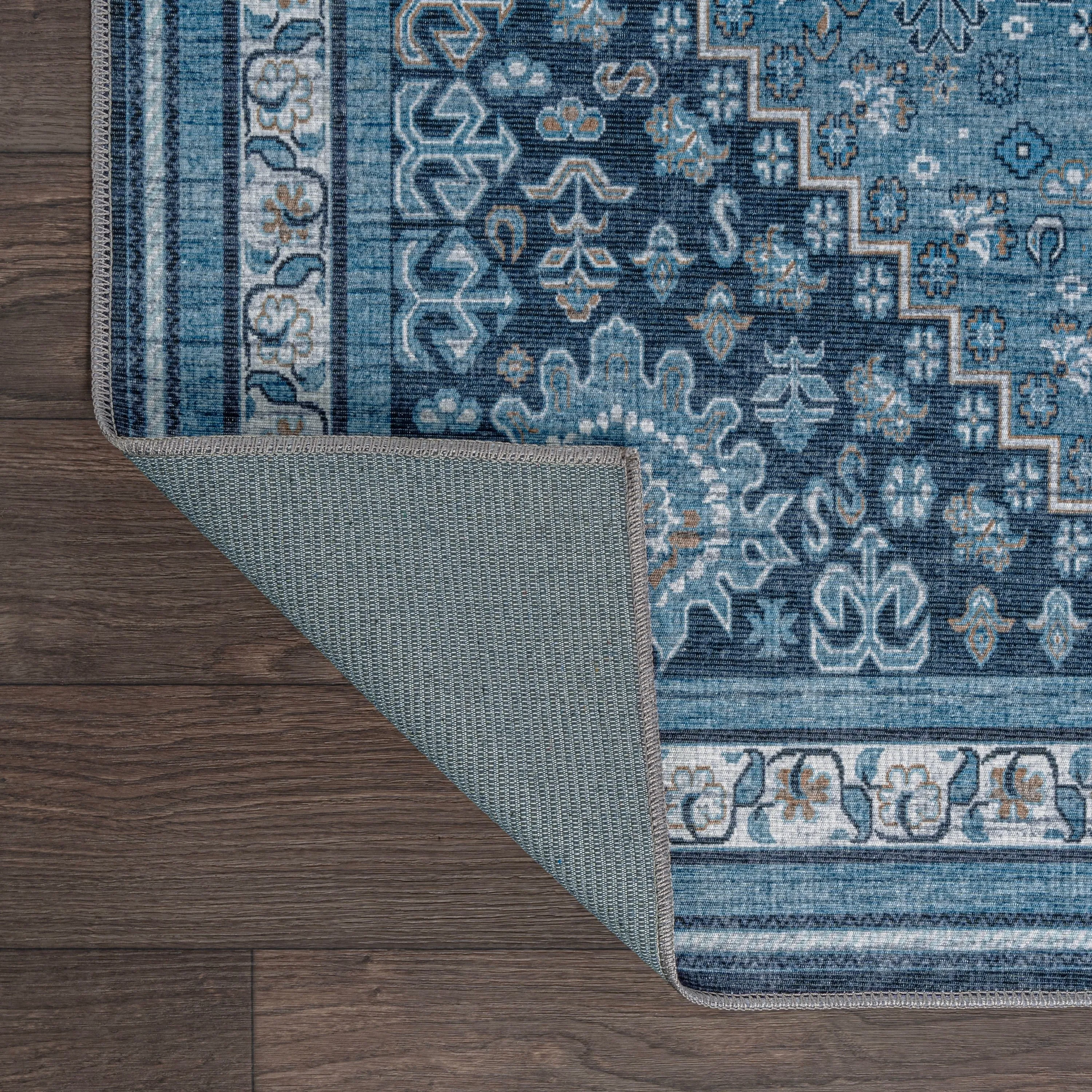 JONATHAN Y Didim Geometric Medallions Machine Washable Area Rug
