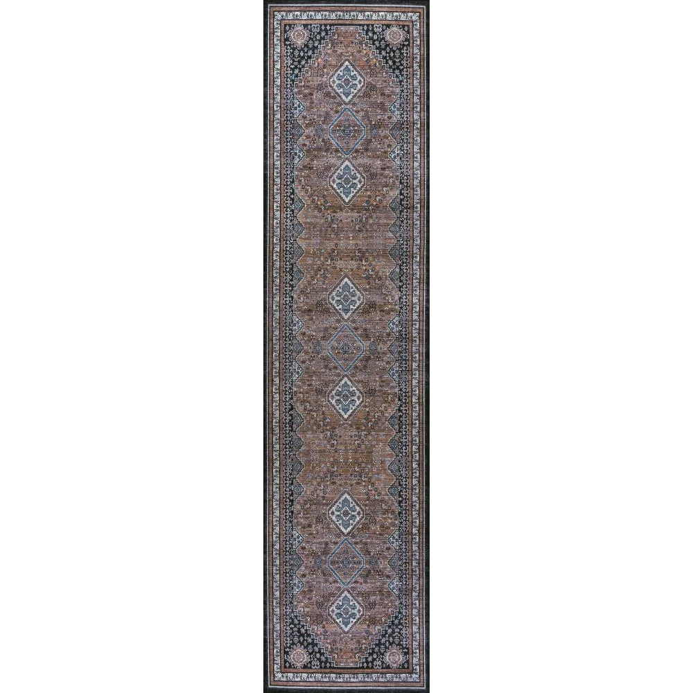 JONATHAN Y Didim Geometric Medallions Machine Washable Area Rug