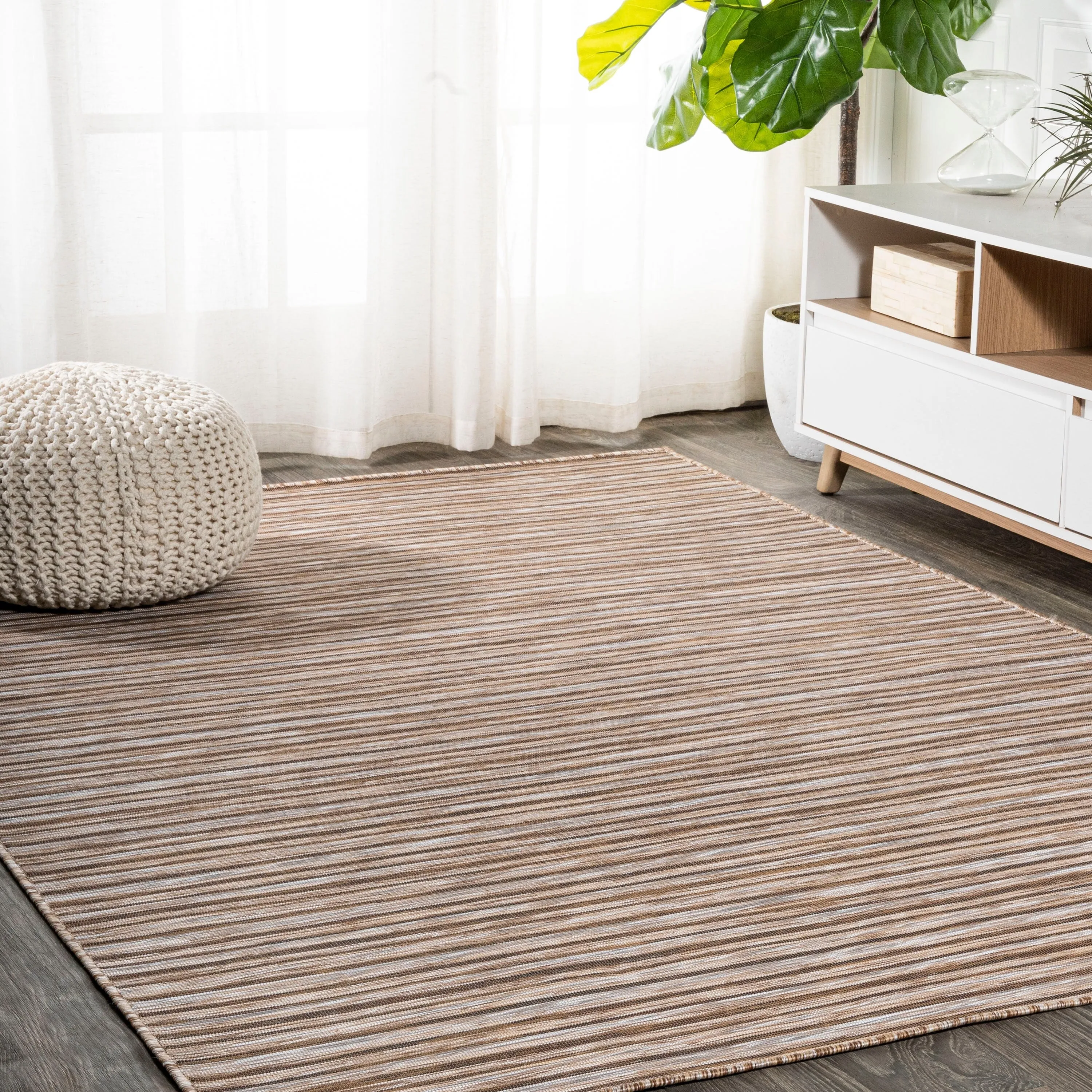 JONATHAN Y Finn Modern Farmhouse Pinstripe Area Rug