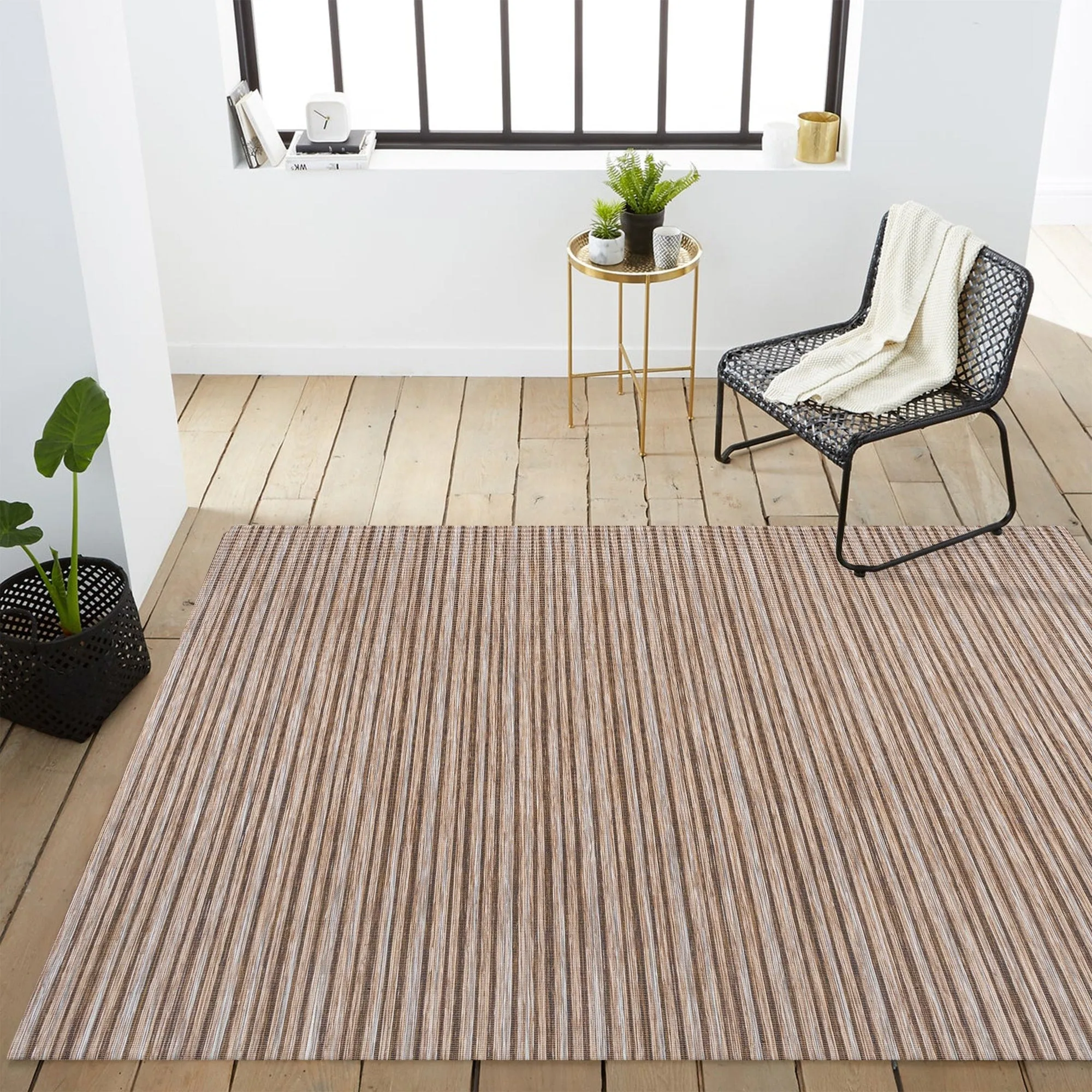 JONATHAN Y Finn Modern Farmhouse Pinstripe Area Rug