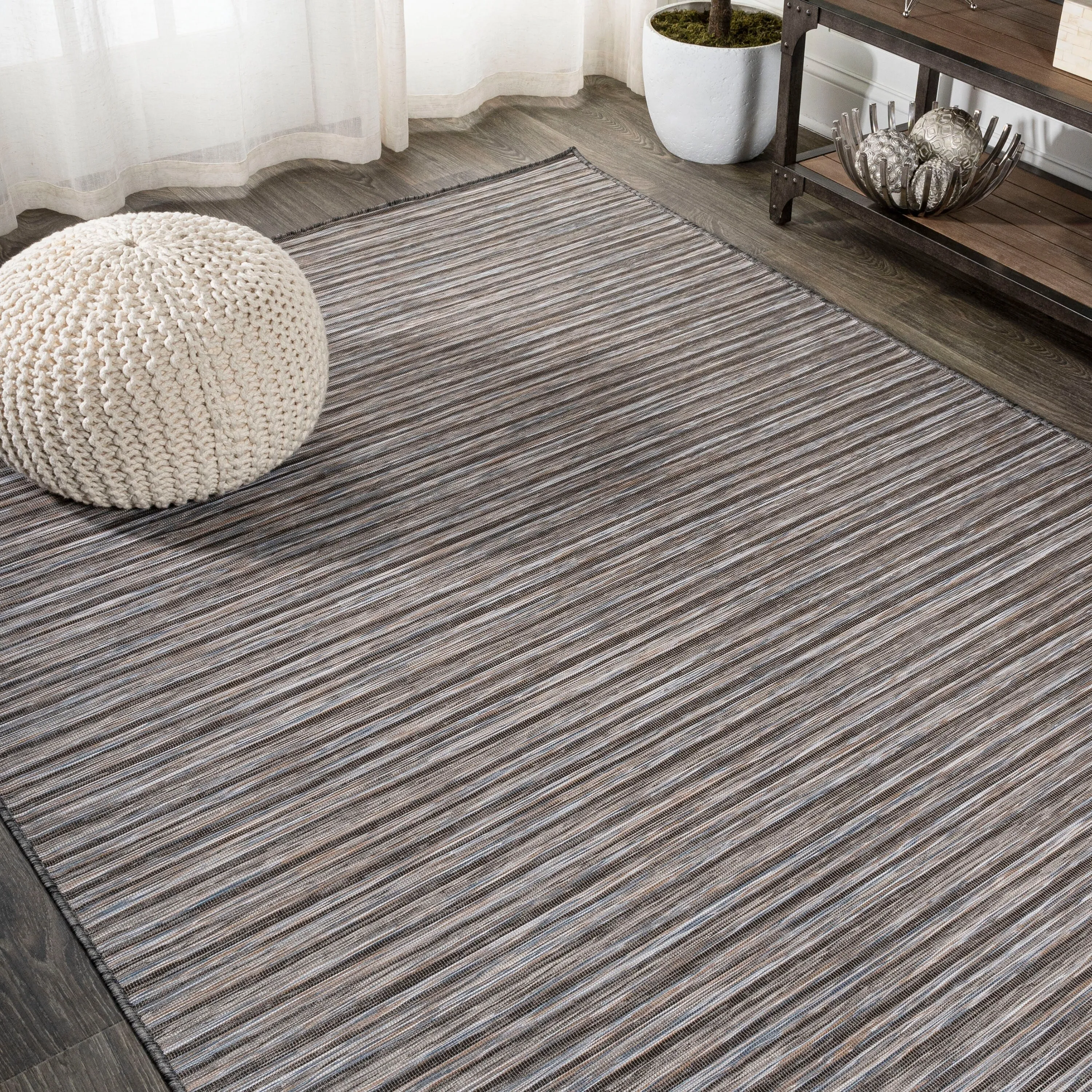 JONATHAN Y Finn Modern Farmhouse Pinstripe Area Rug