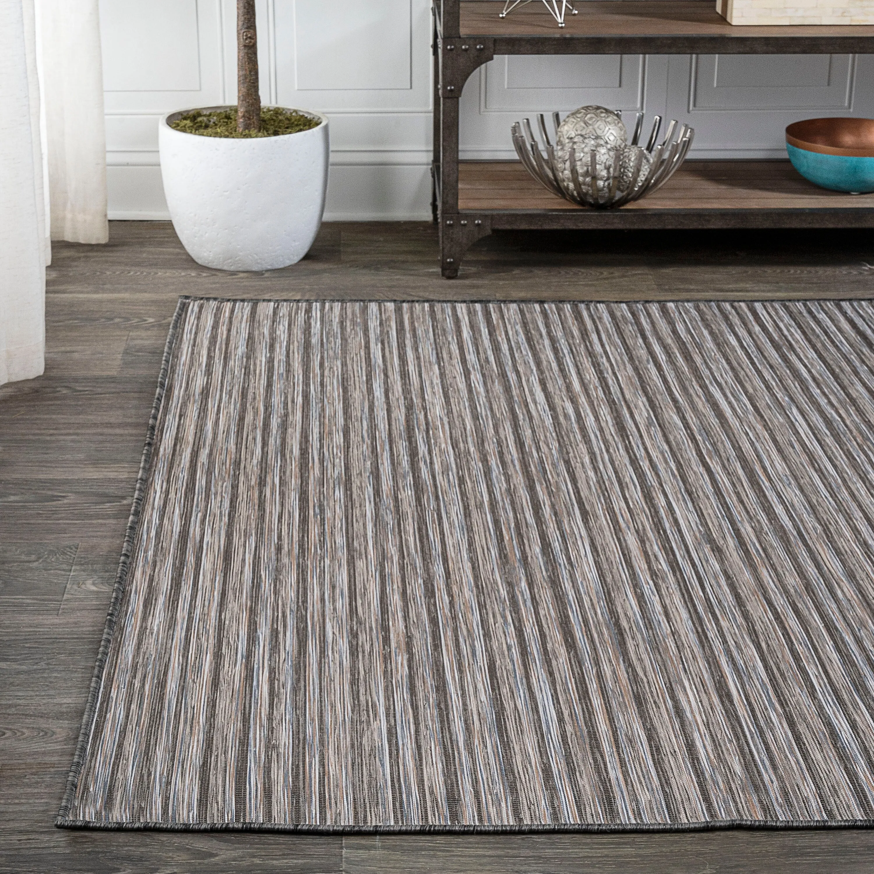 JONATHAN Y Finn Modern Farmhouse Pinstripe Area Rug