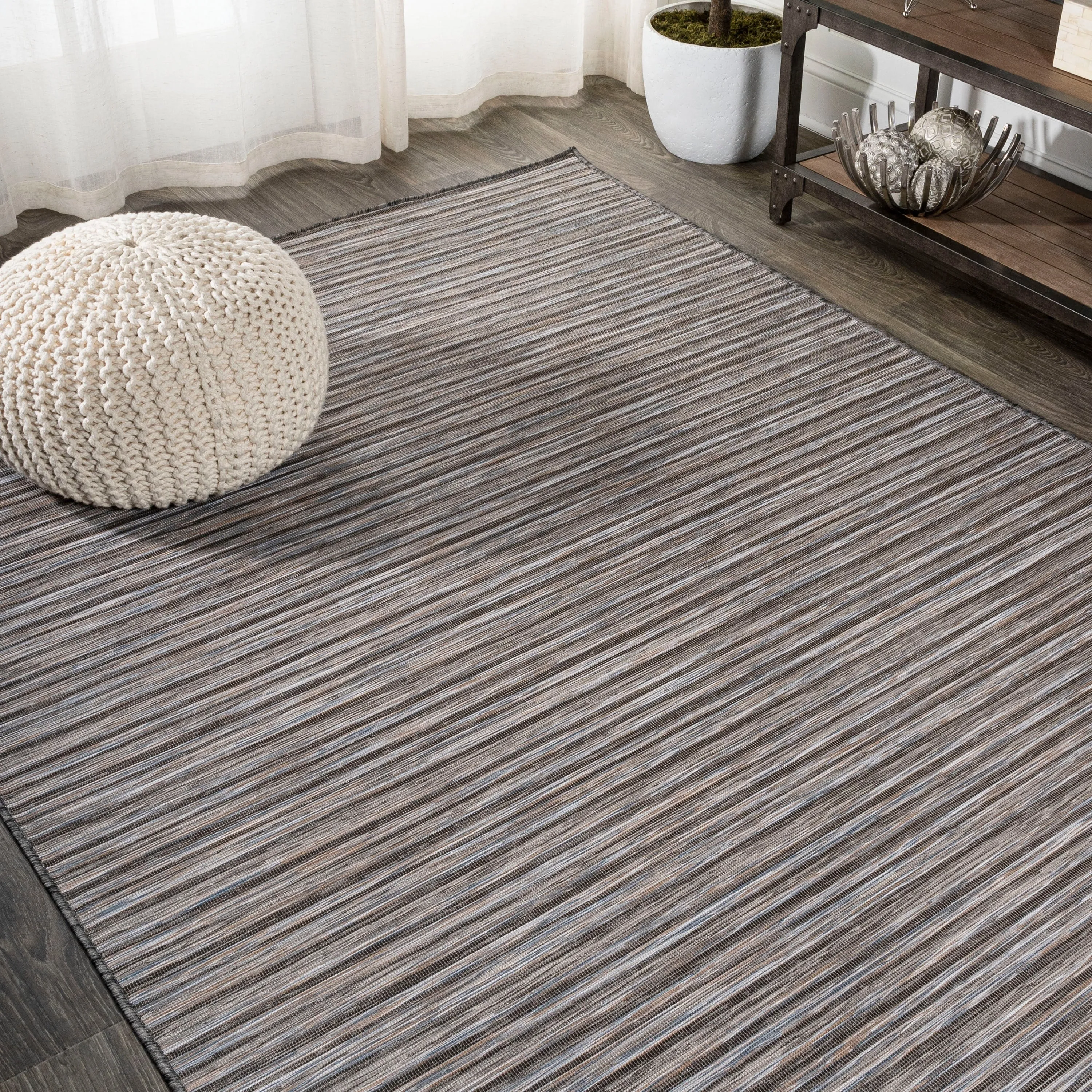 JONATHAN Y Finn Modern Farmhouse Pinstripe Area Rug