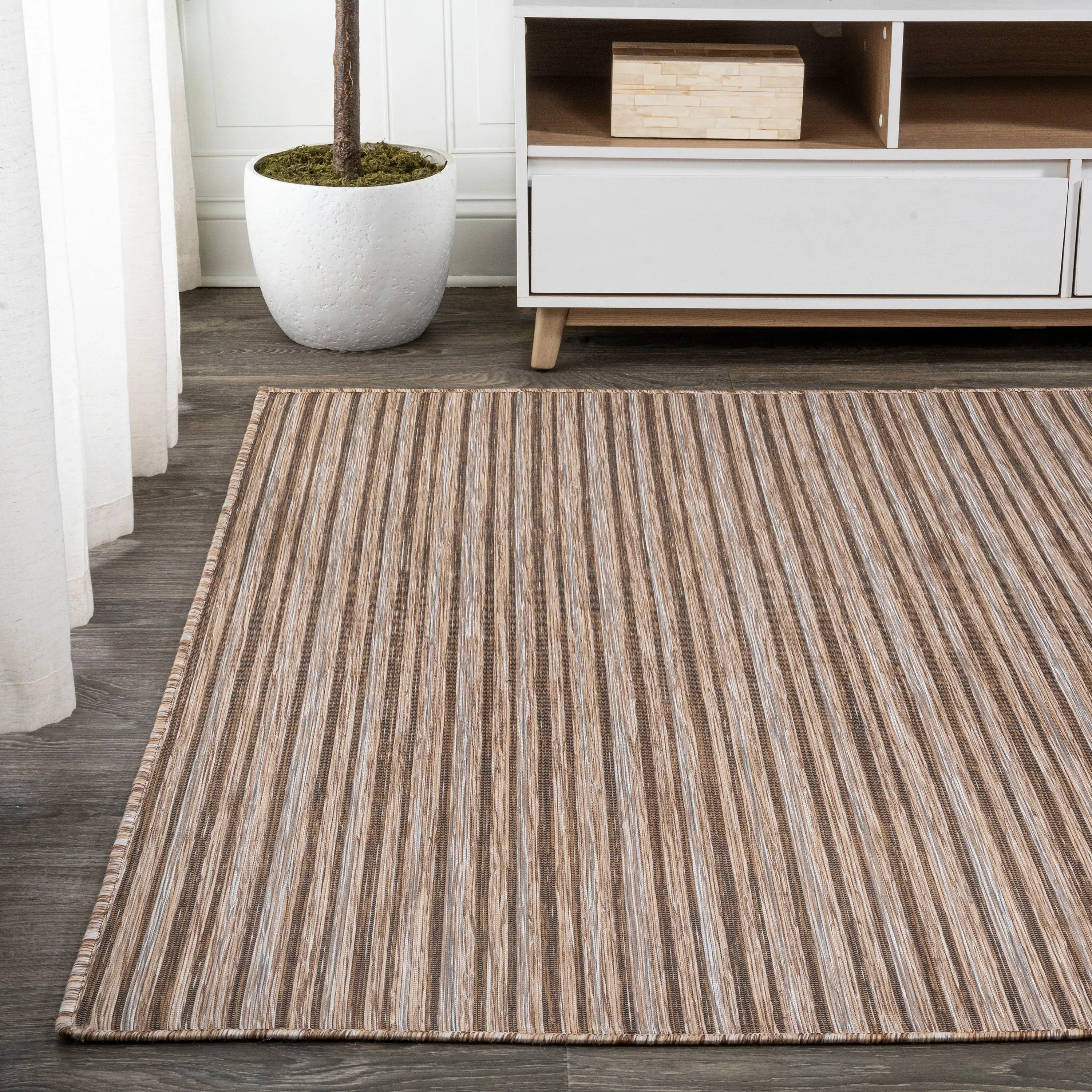 JONATHAN Y Finn Modern Farmhouse Pinstripe Area Rug