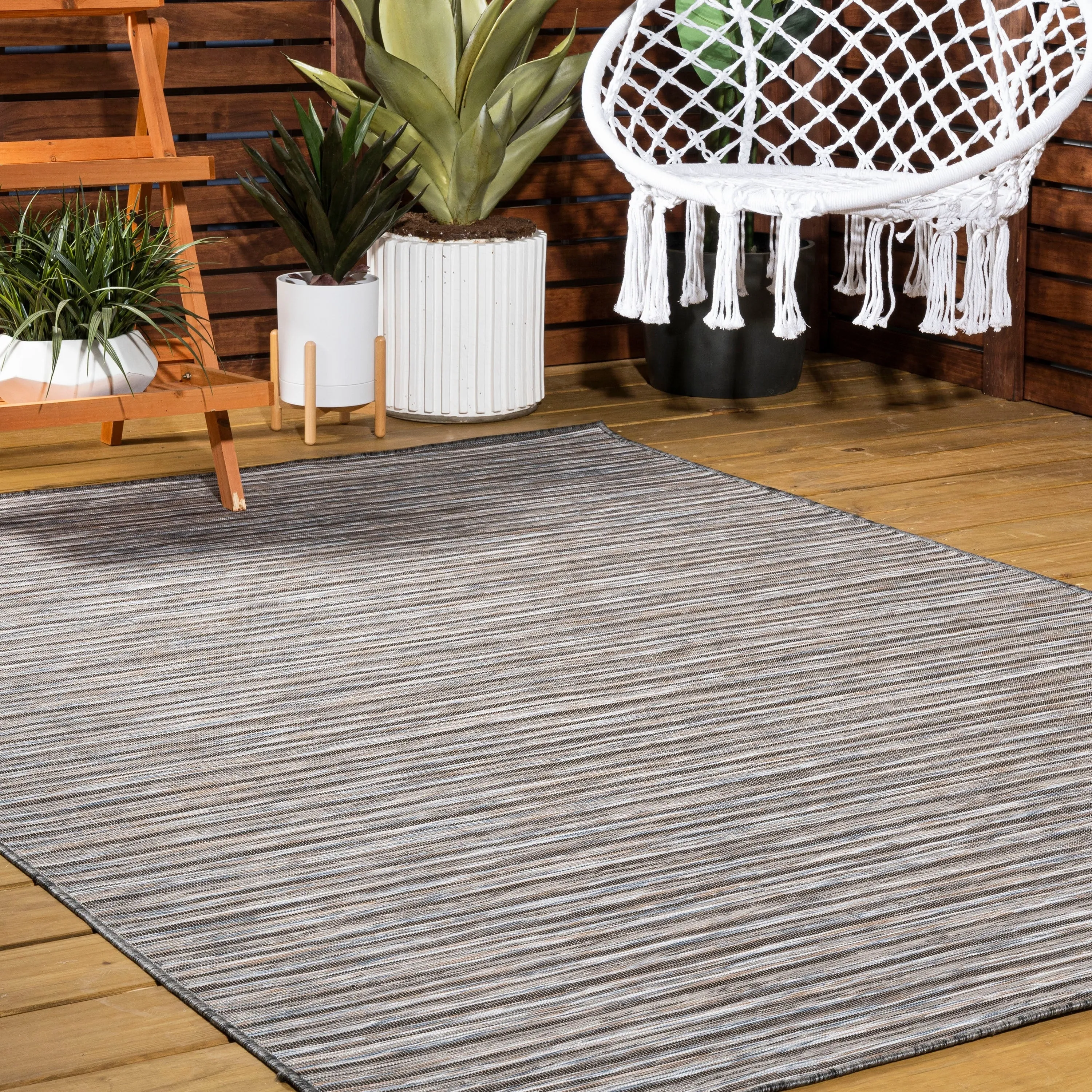 JONATHAN Y Finn Modern Farmhouse Pinstripe Area Rug