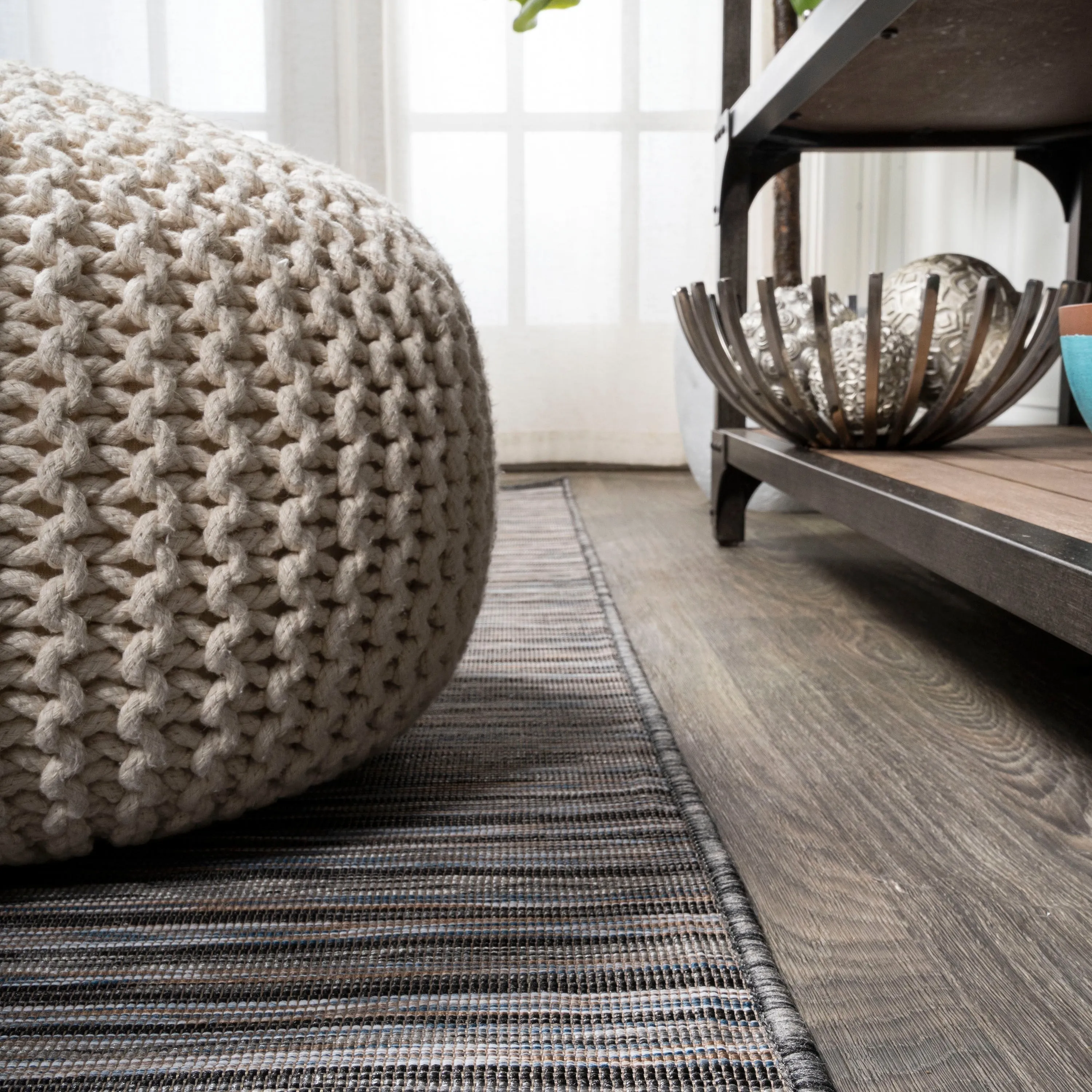 JONATHAN Y Finn Modern Farmhouse Pinstripe Area Rug