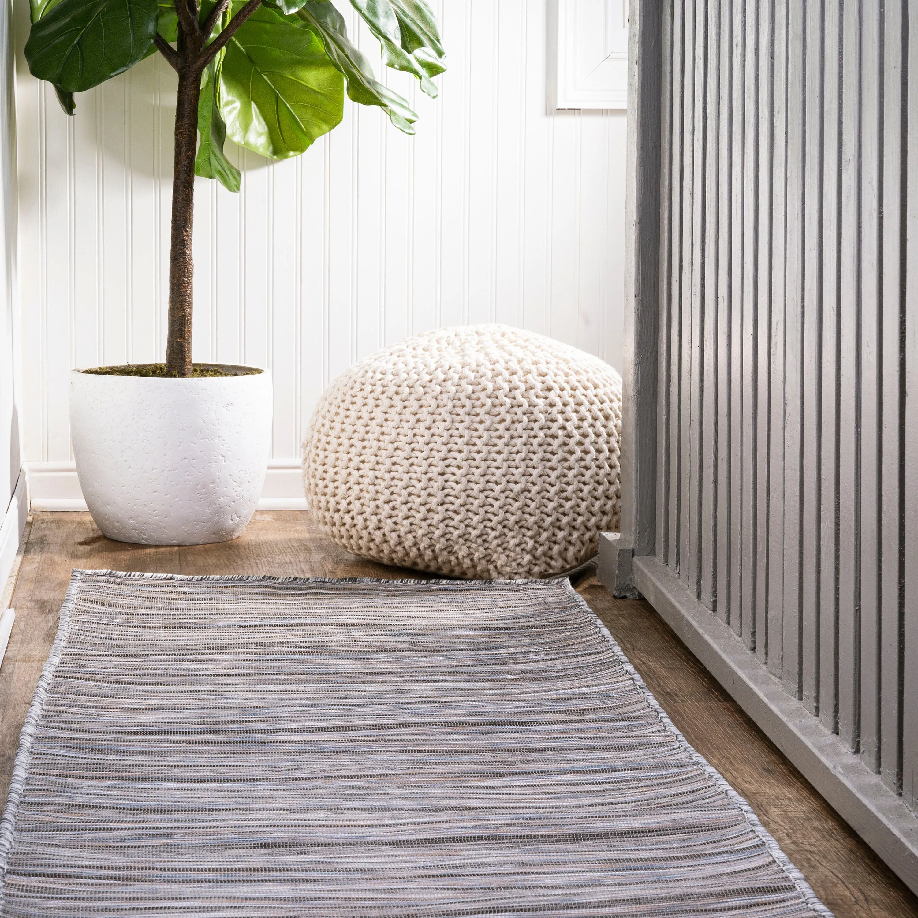 JONATHAN Y Finn Modern Farmhouse Pinstripe Area Rug