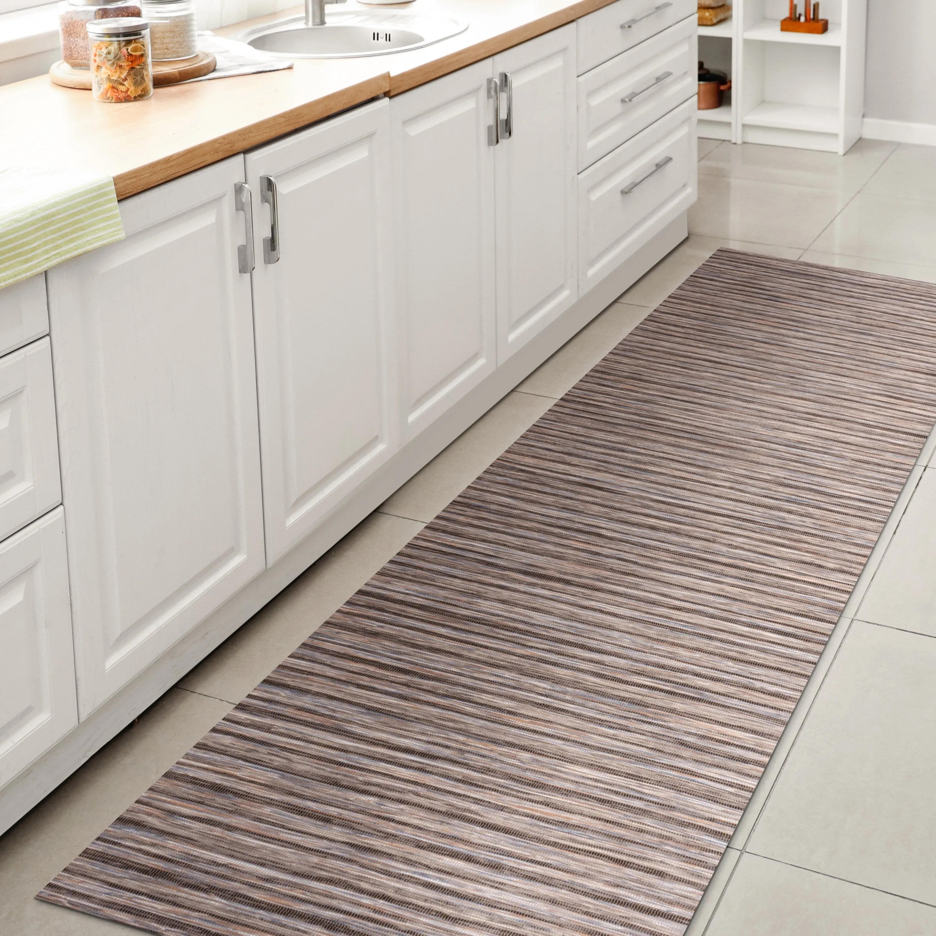 JONATHAN Y Finn Modern Farmhouse Pinstripe Area Rug