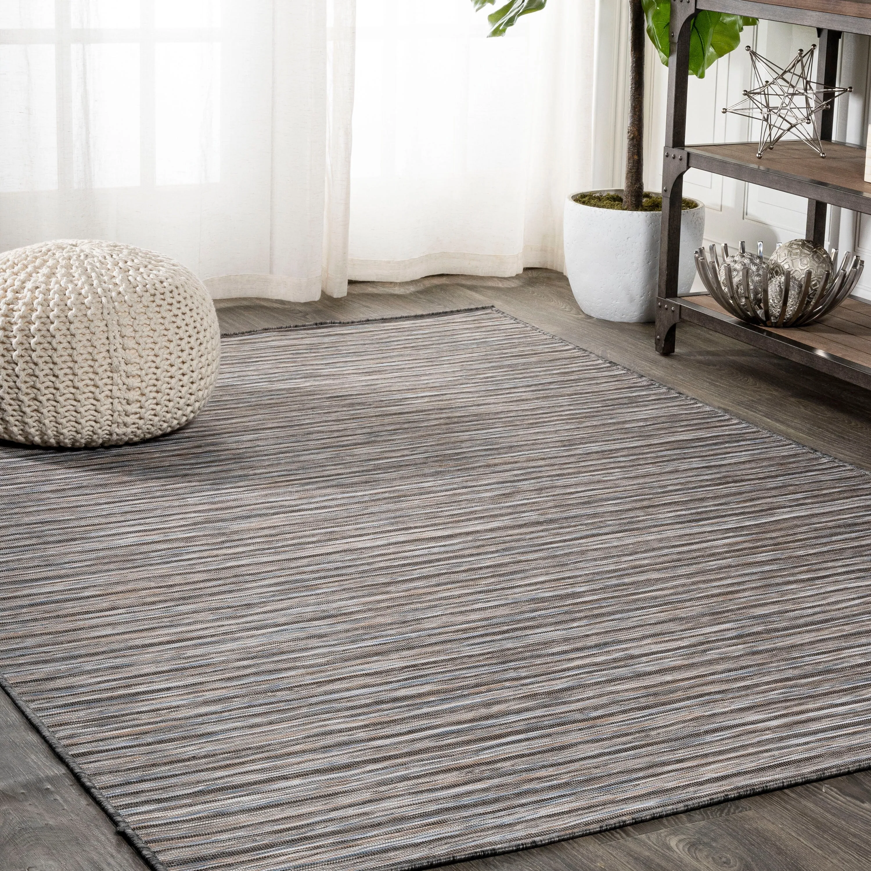 JONATHAN Y Finn Modern Farmhouse Pinstripe Area Rug