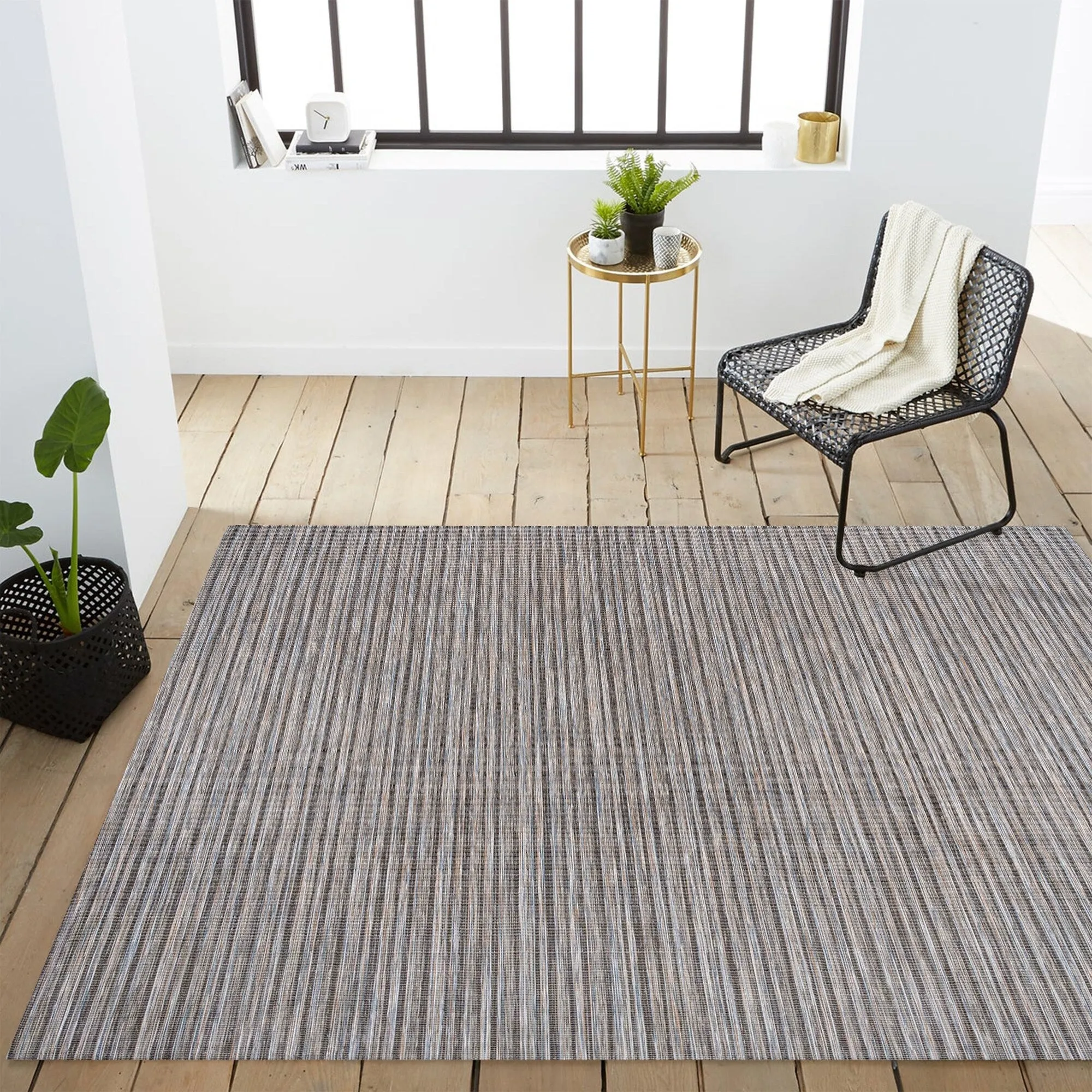 JONATHAN Y Finn Modern Farmhouse Pinstripe Area Rug