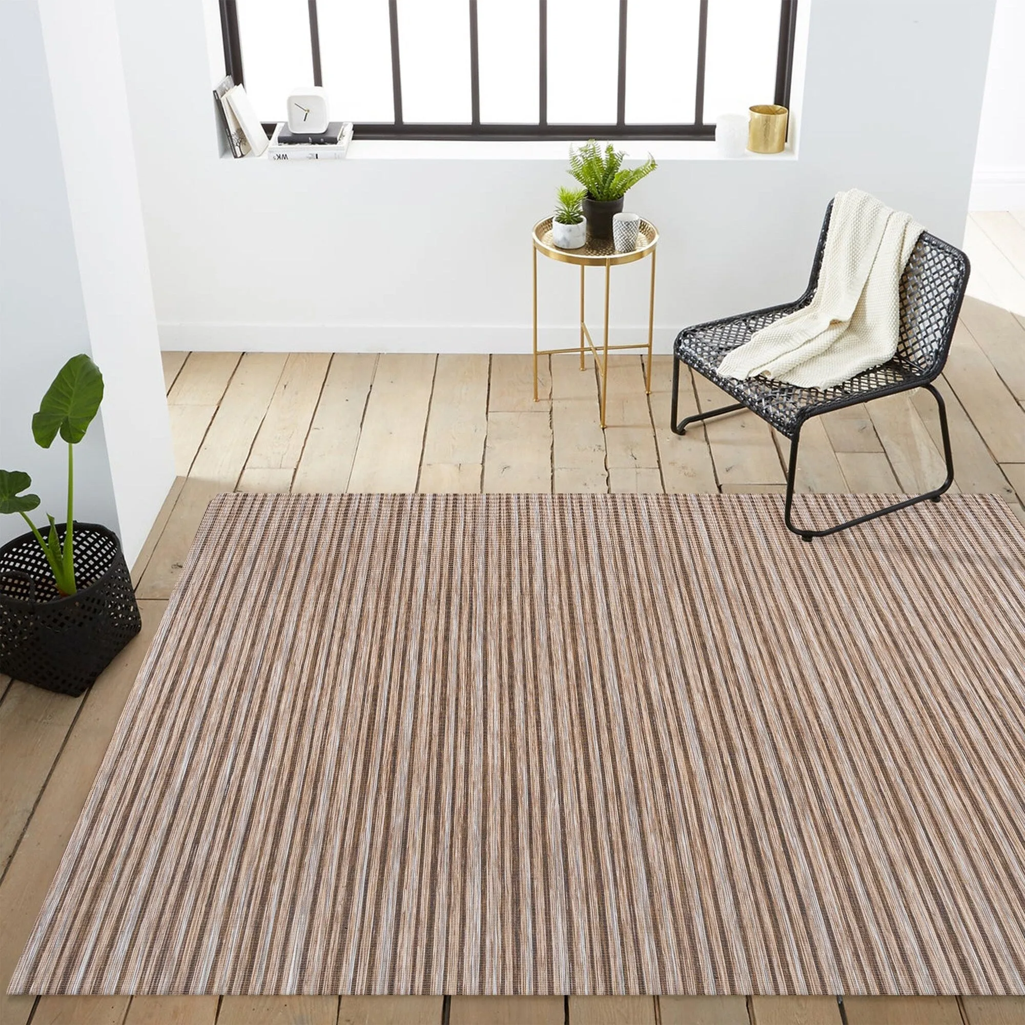 JONATHAN Y Finn Modern Farmhouse Pinstripe Area Rug