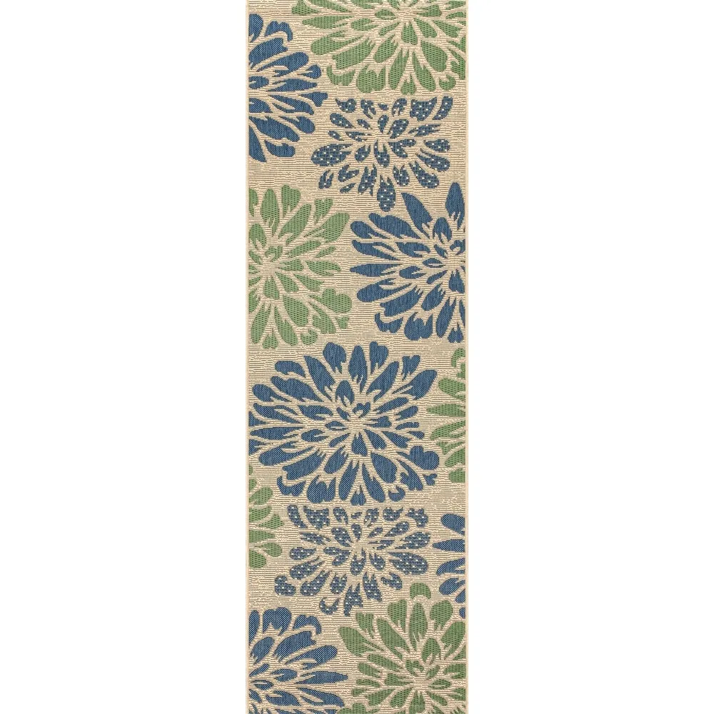 JONATHAN Y Floral Textured Weave Indoor/Outdoor Area Rug