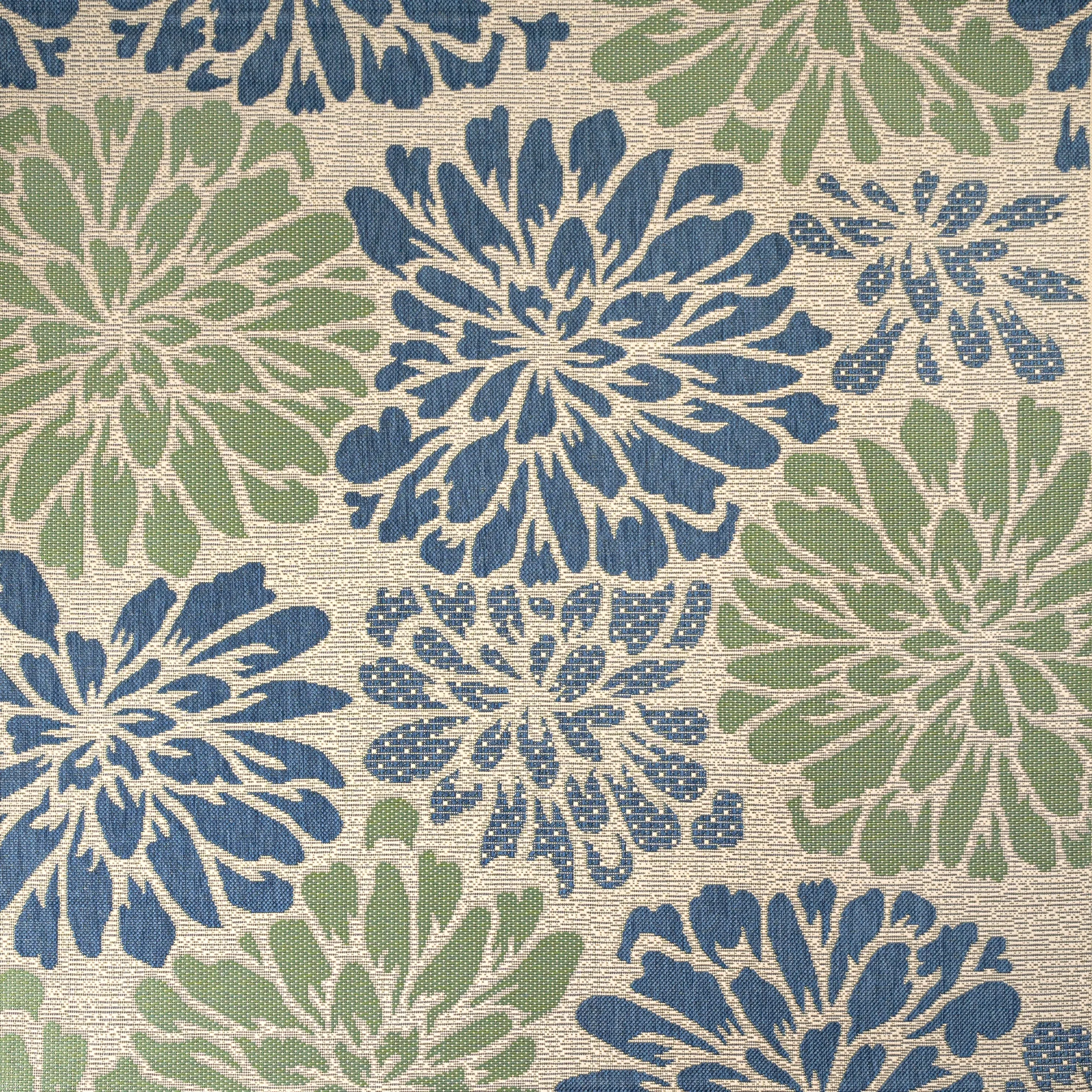 JONATHAN Y Floral Textured Weave Indoor/Outdoor Area Rug