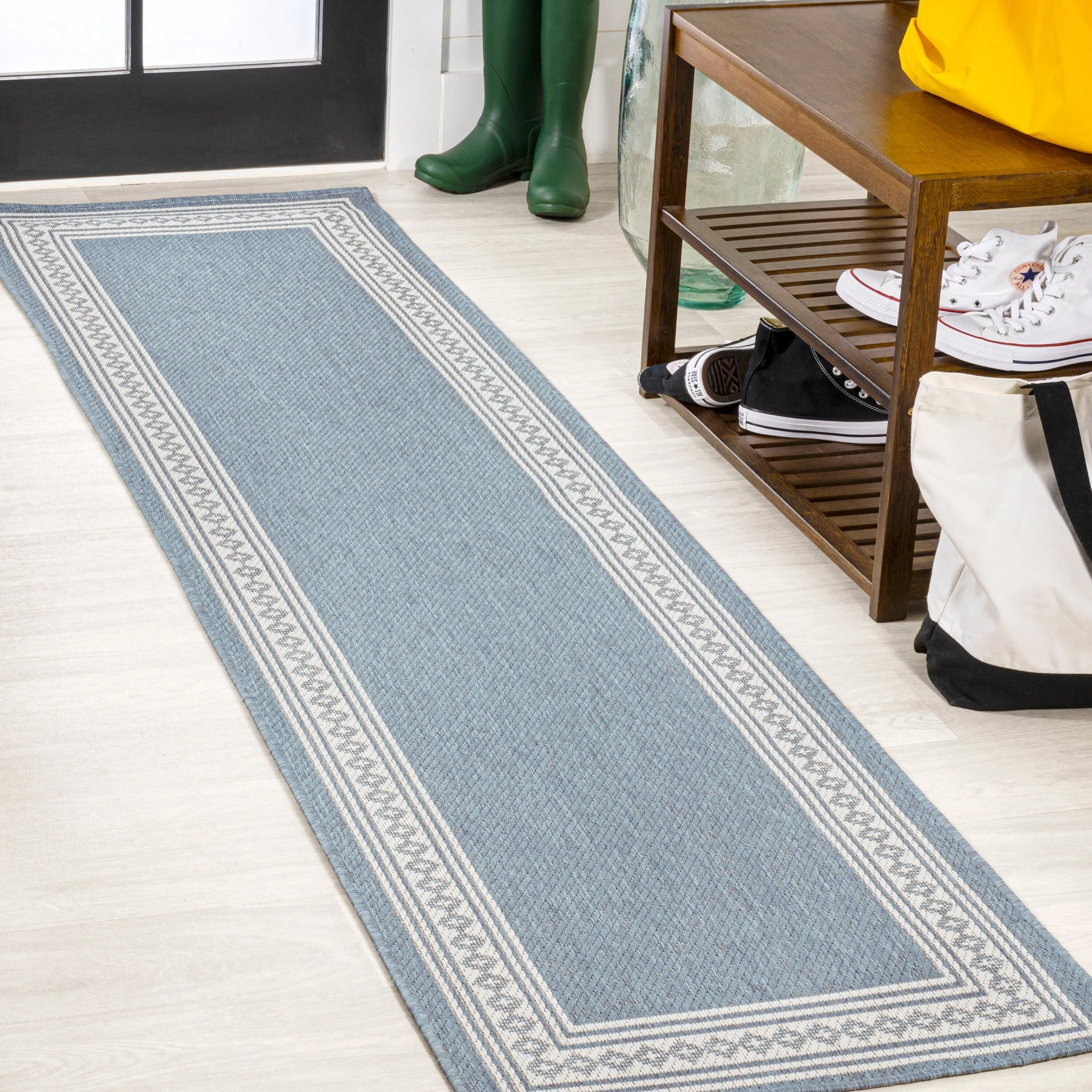JONATHAN Y Havana Classic Diamond Border Indoor/Outdoor Area Rug