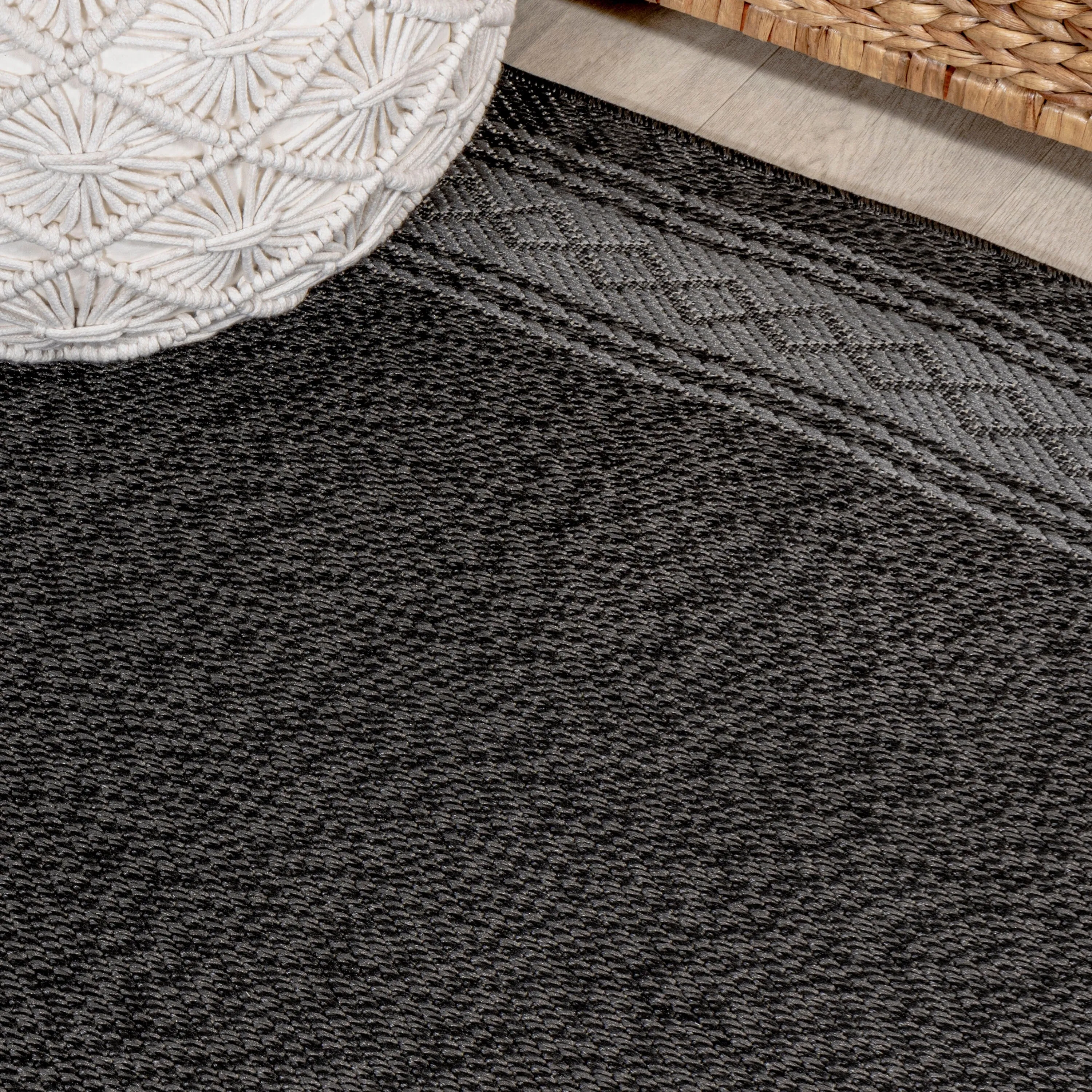 JONATHAN Y Havana Classic Diamond Border Indoor/Outdoor Area Rug