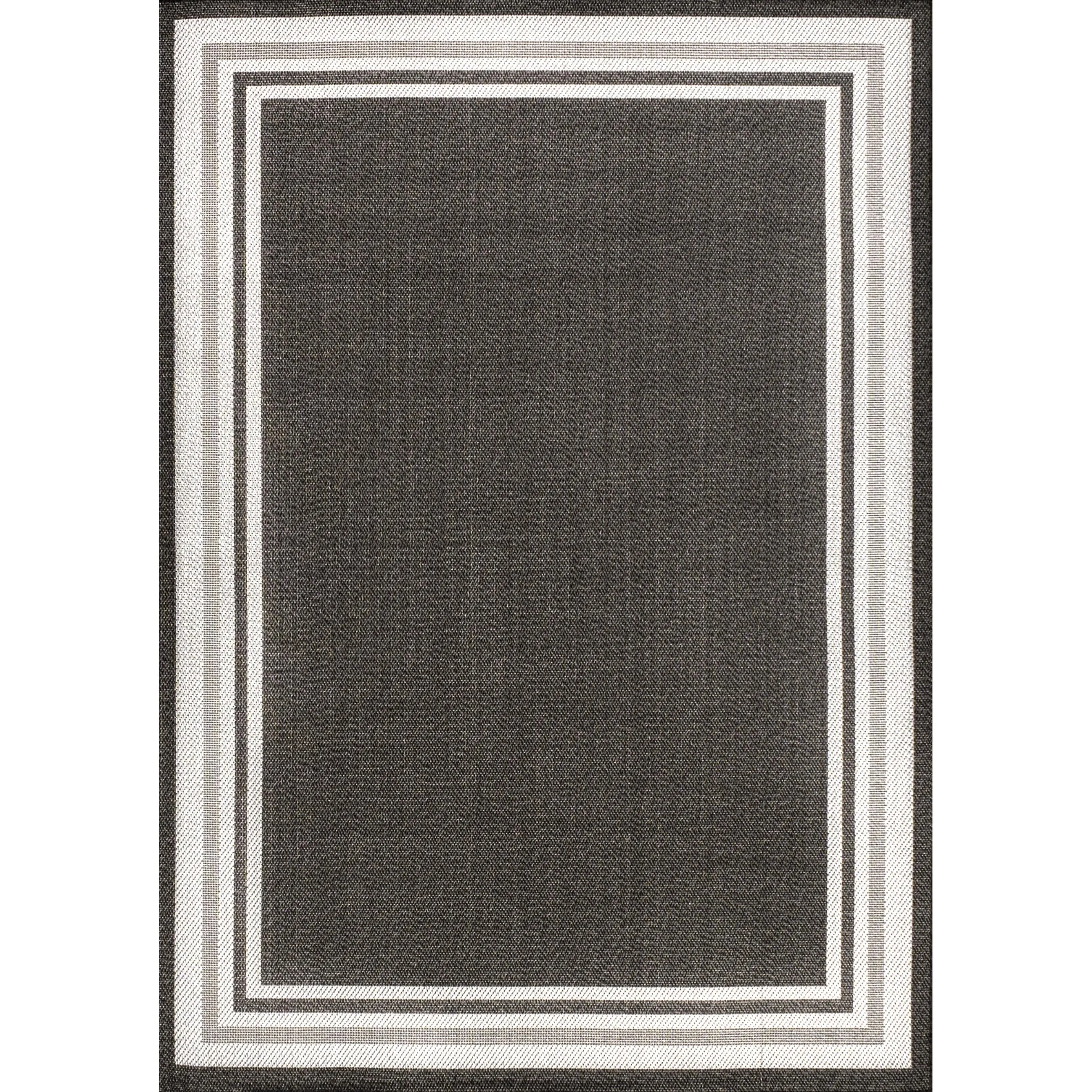 JONATHAN Y Haynes Modern Border Stripe Indoor/Outdoor Area Rug